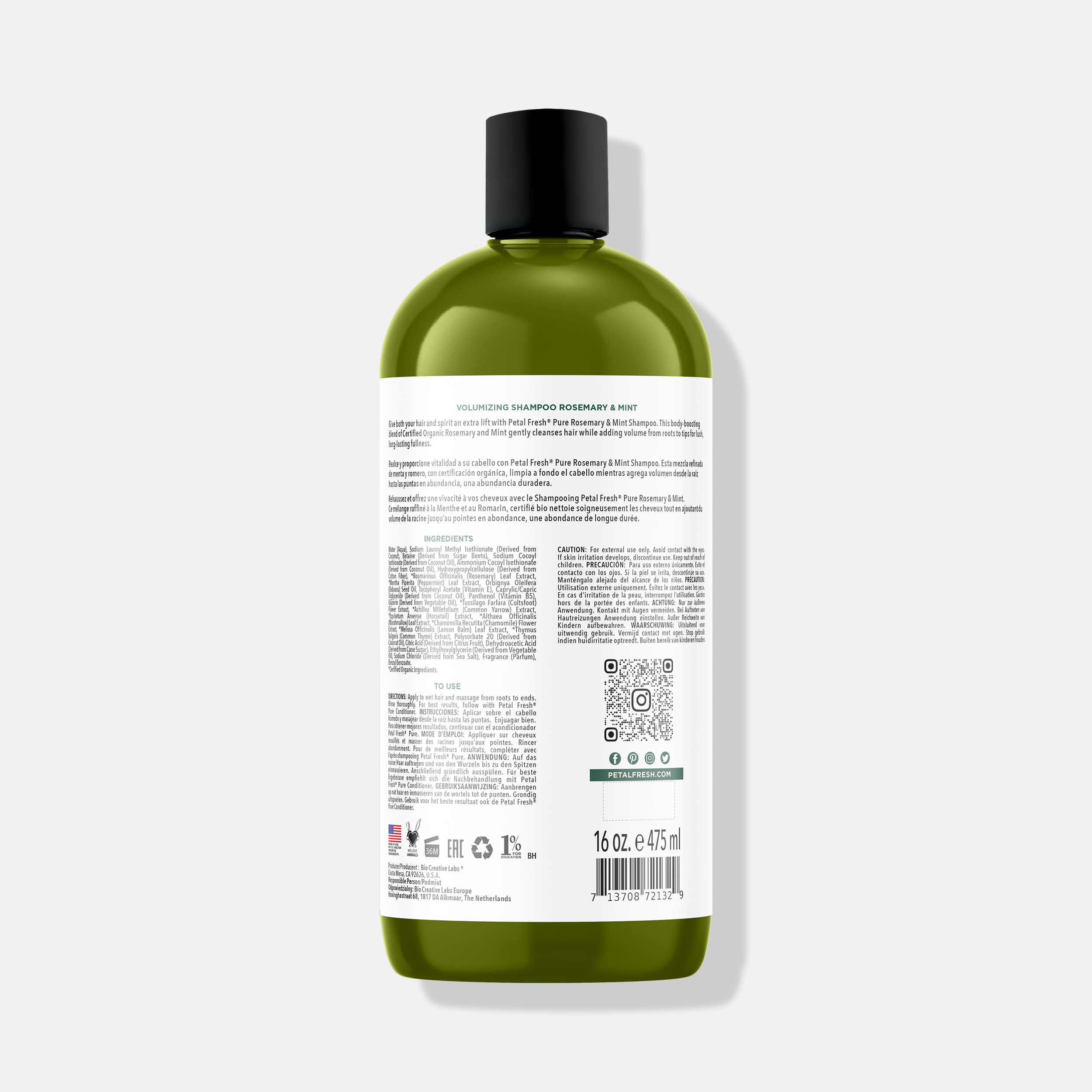 Volumizing Shampoo with Rosemary and Mint