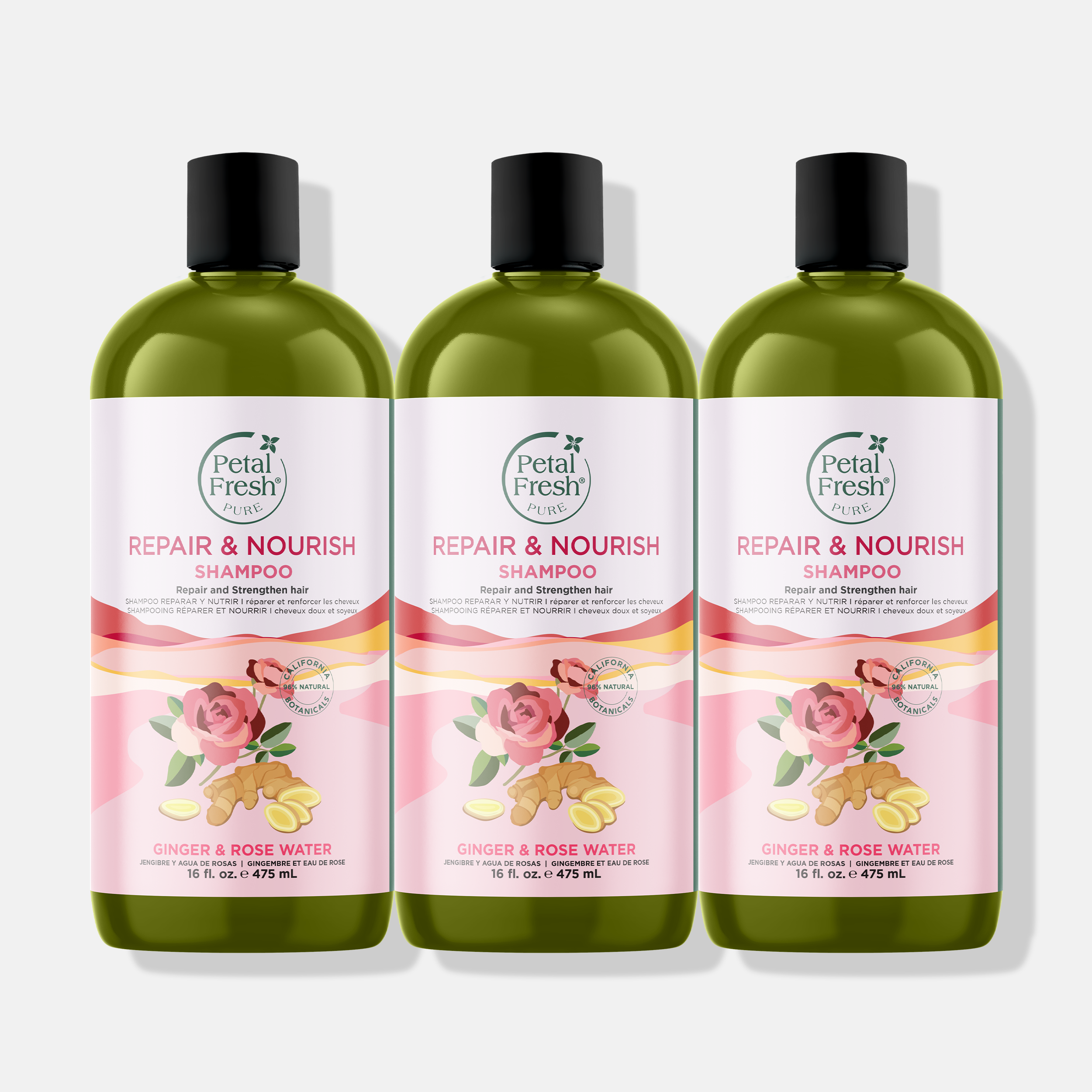 Repair & Nourish Shampoo with Ginger and Rose Water