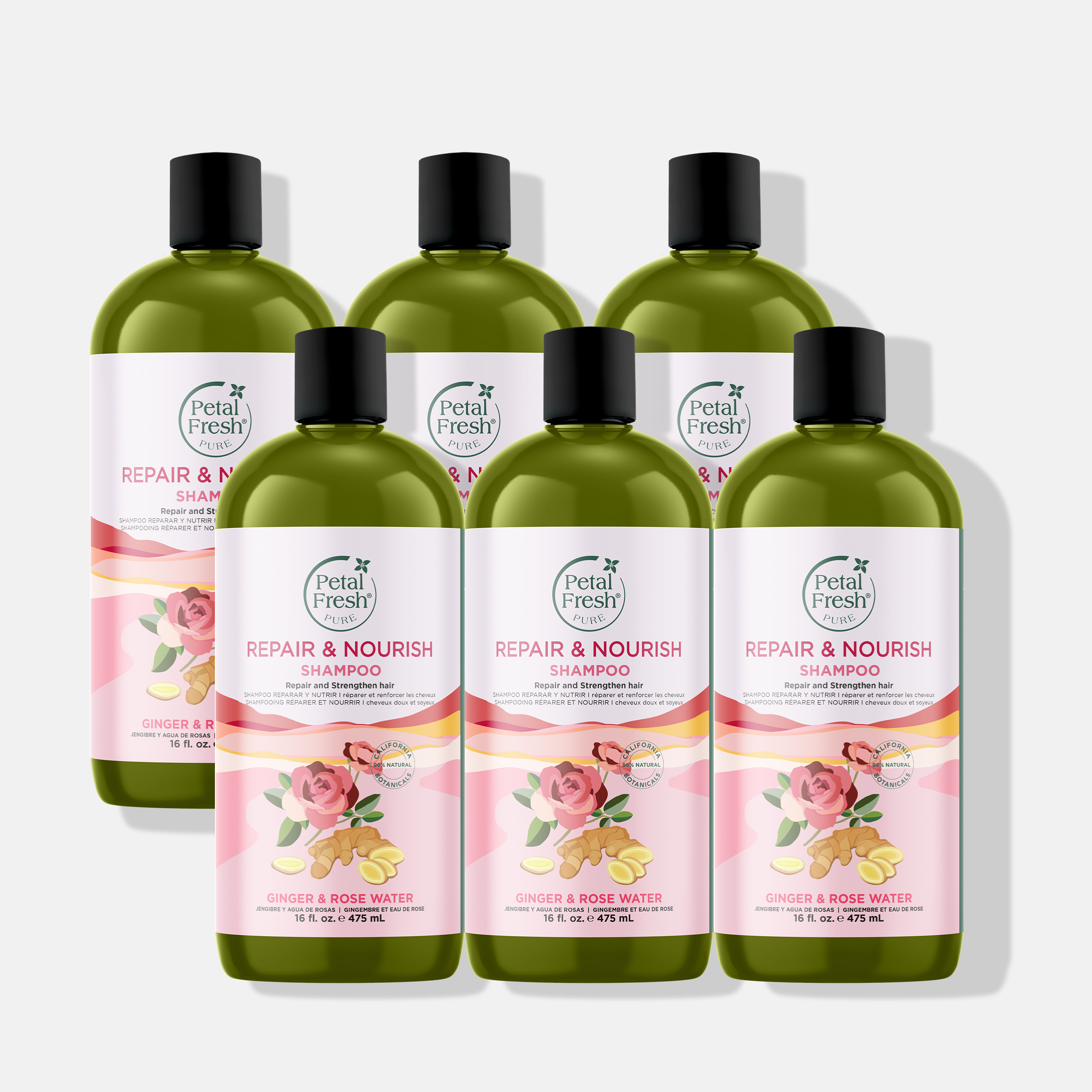Repair & Nourish Shampoo with Ginger and Rose Water