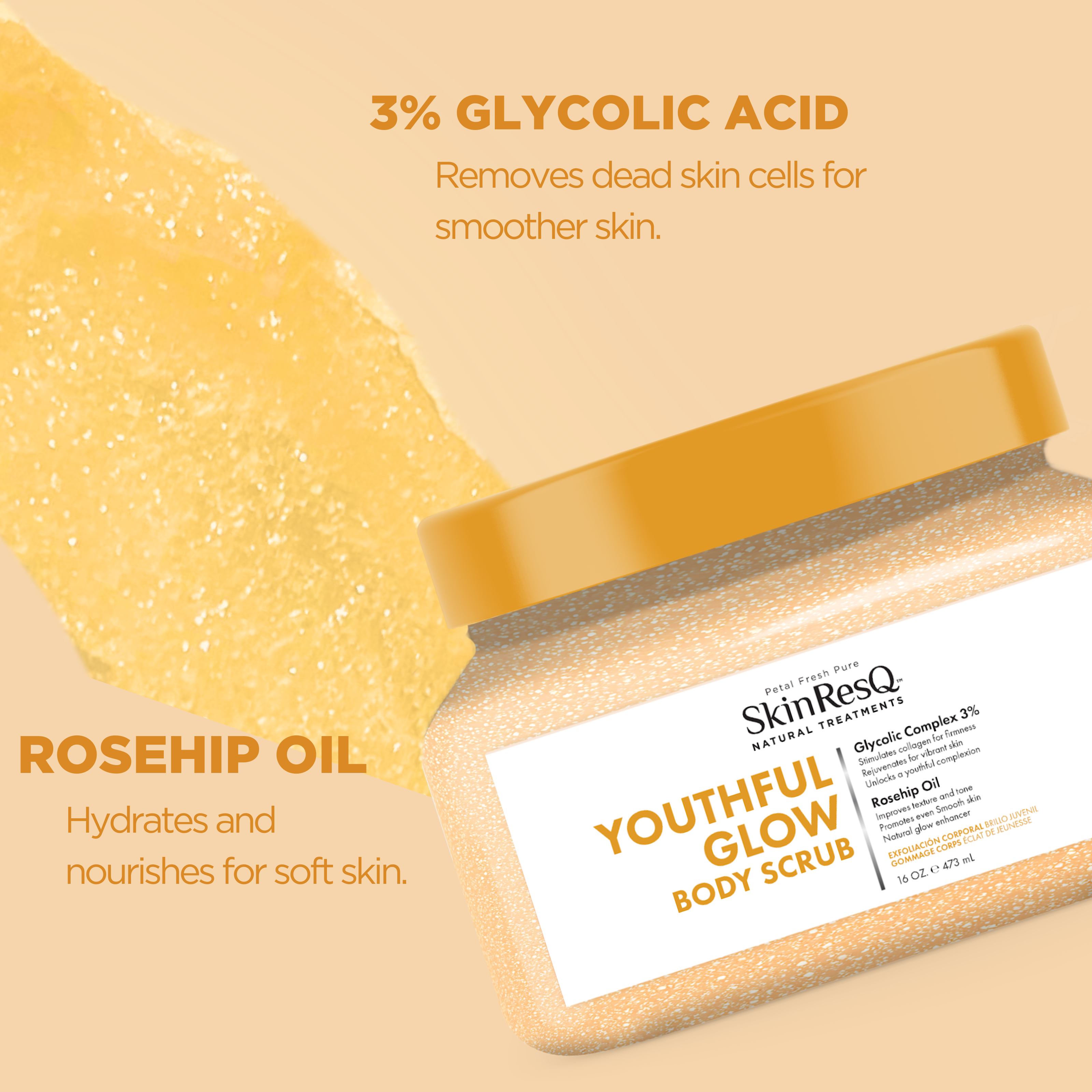 Skin ResQ Youthful Glow Scrub, 16oz