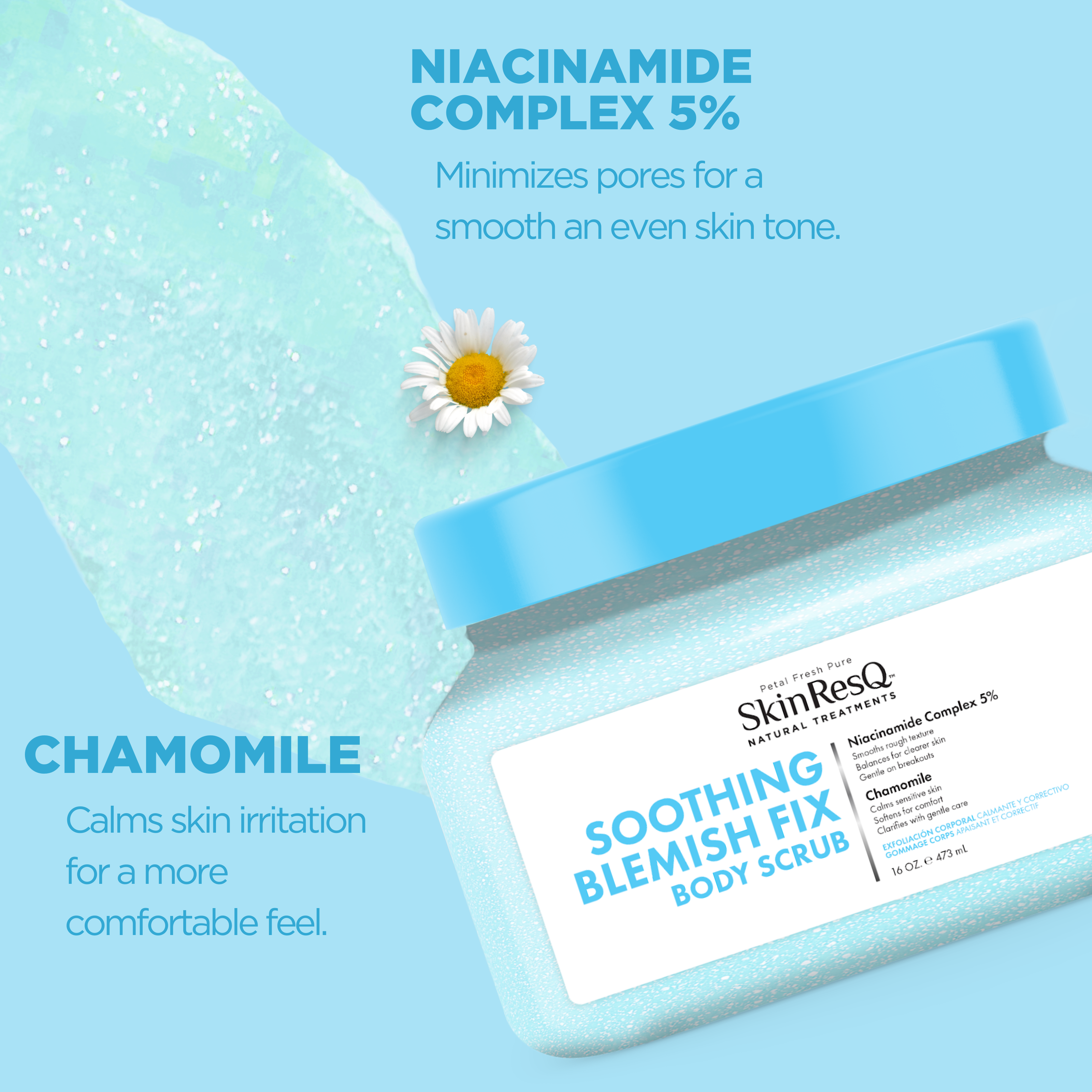 Skin ResQ Soothing Blemish Fix Body Scrub, 16oz