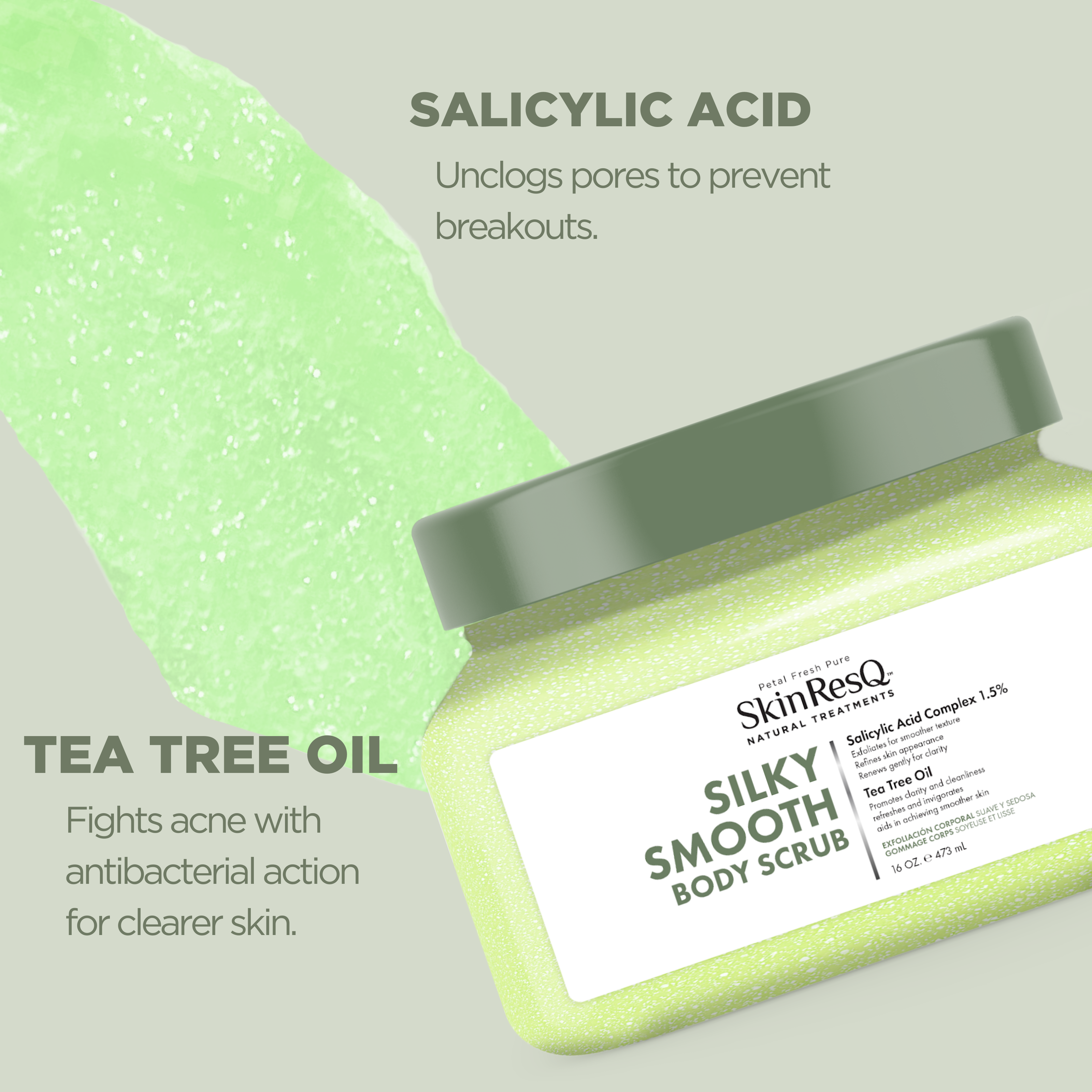 Skin ResQ Silky Smooth Body Scrub, 16oz