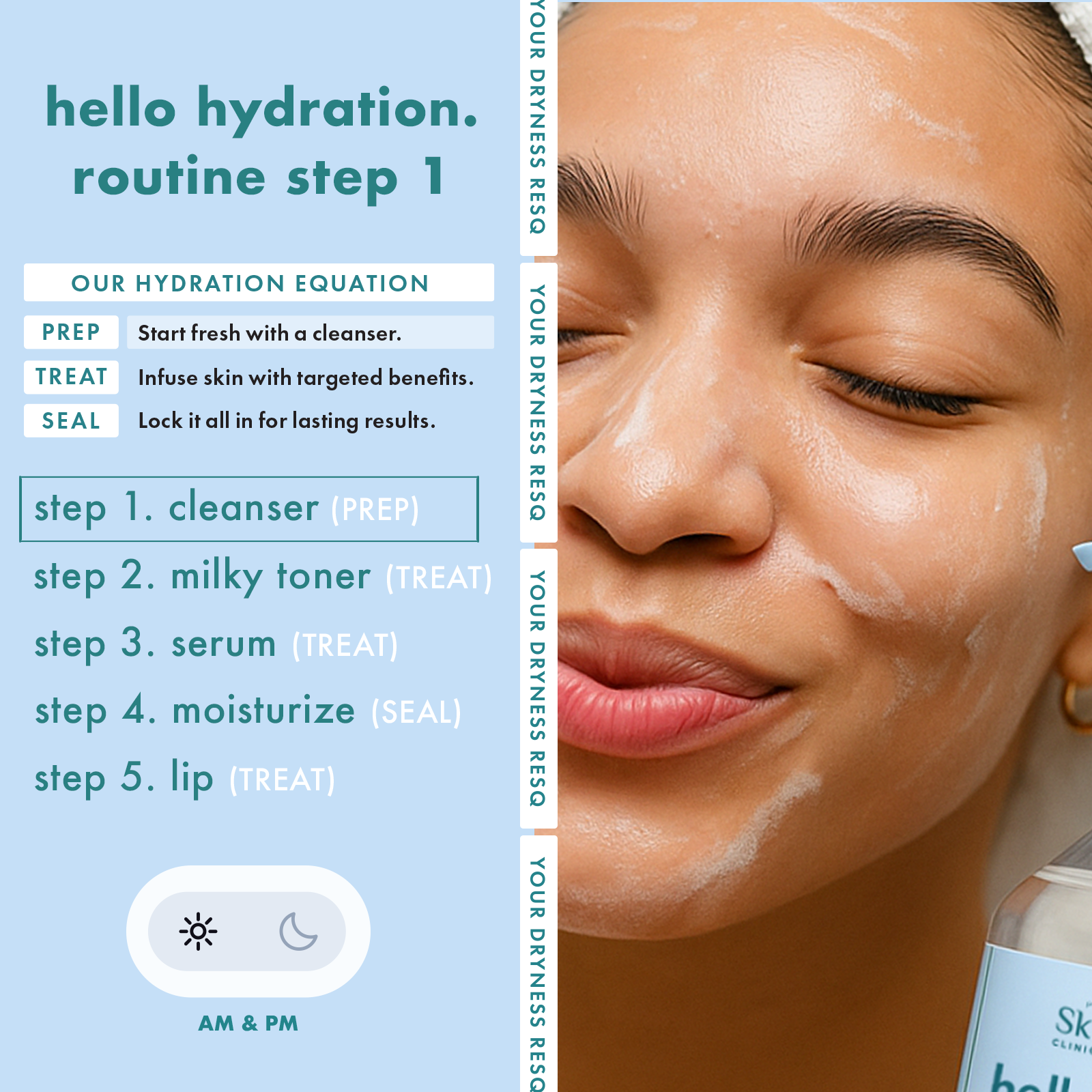 Skin ResQ Hello Hydration Facial Cleanser, 10oz