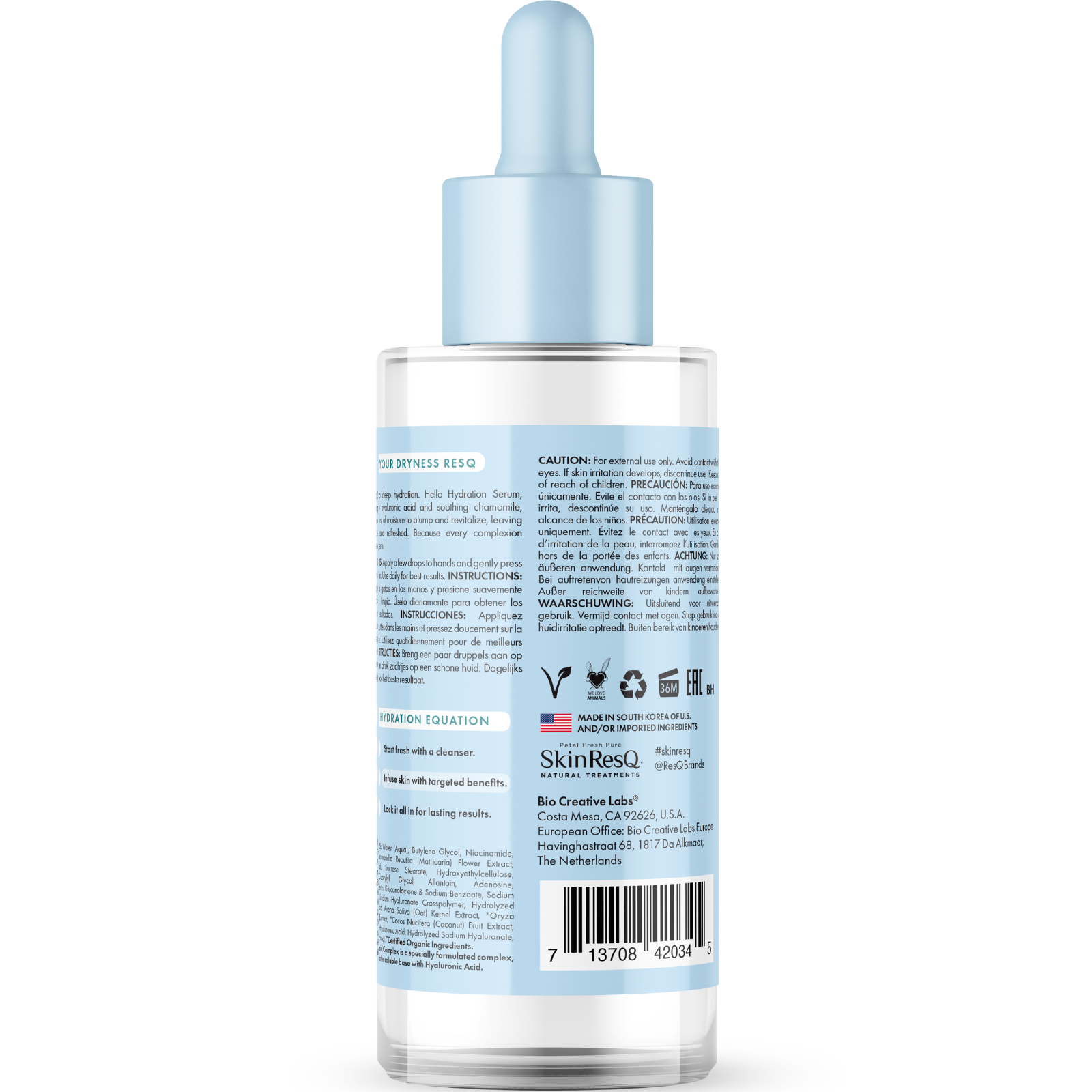 Skin ResQ Hello Hydration Facial Serum, 2oz