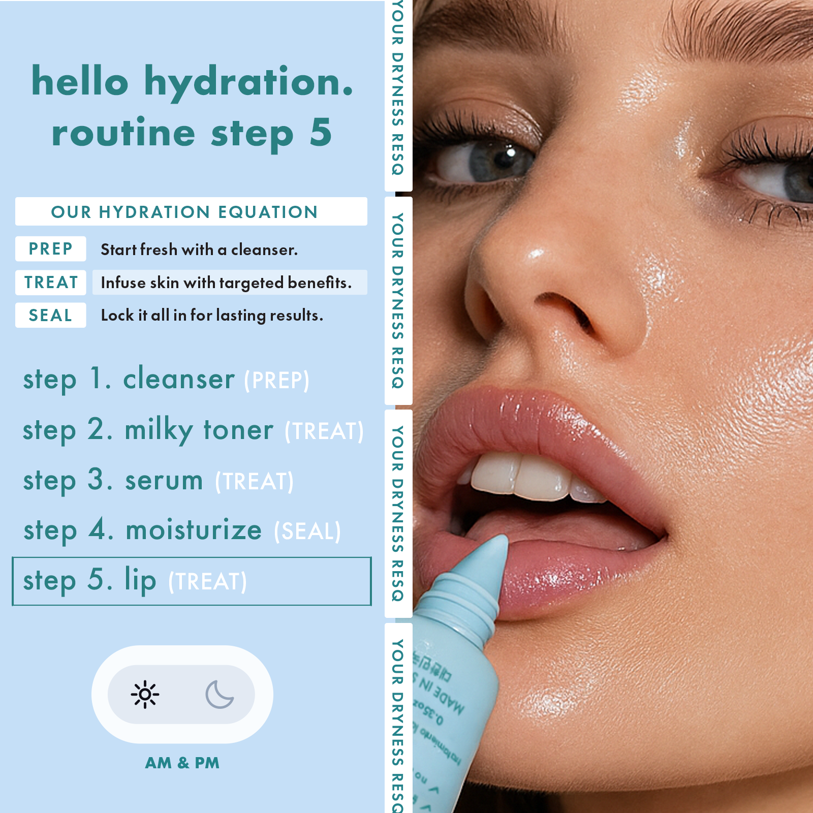Skin ResQ Hello Hydration Multi-Peptide Lip Treatment, 0.35oz