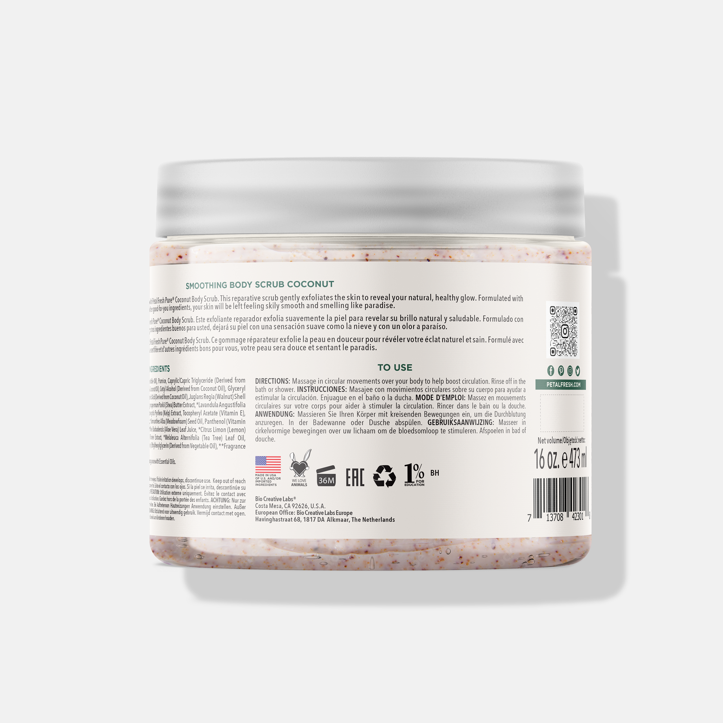 Smoothing Body Scrub with Coconut Oil