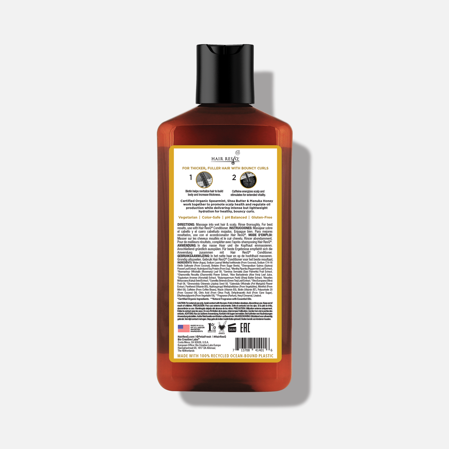 Hair ResQ Thickening Treatment Curl Revive Shampoo with Biotin