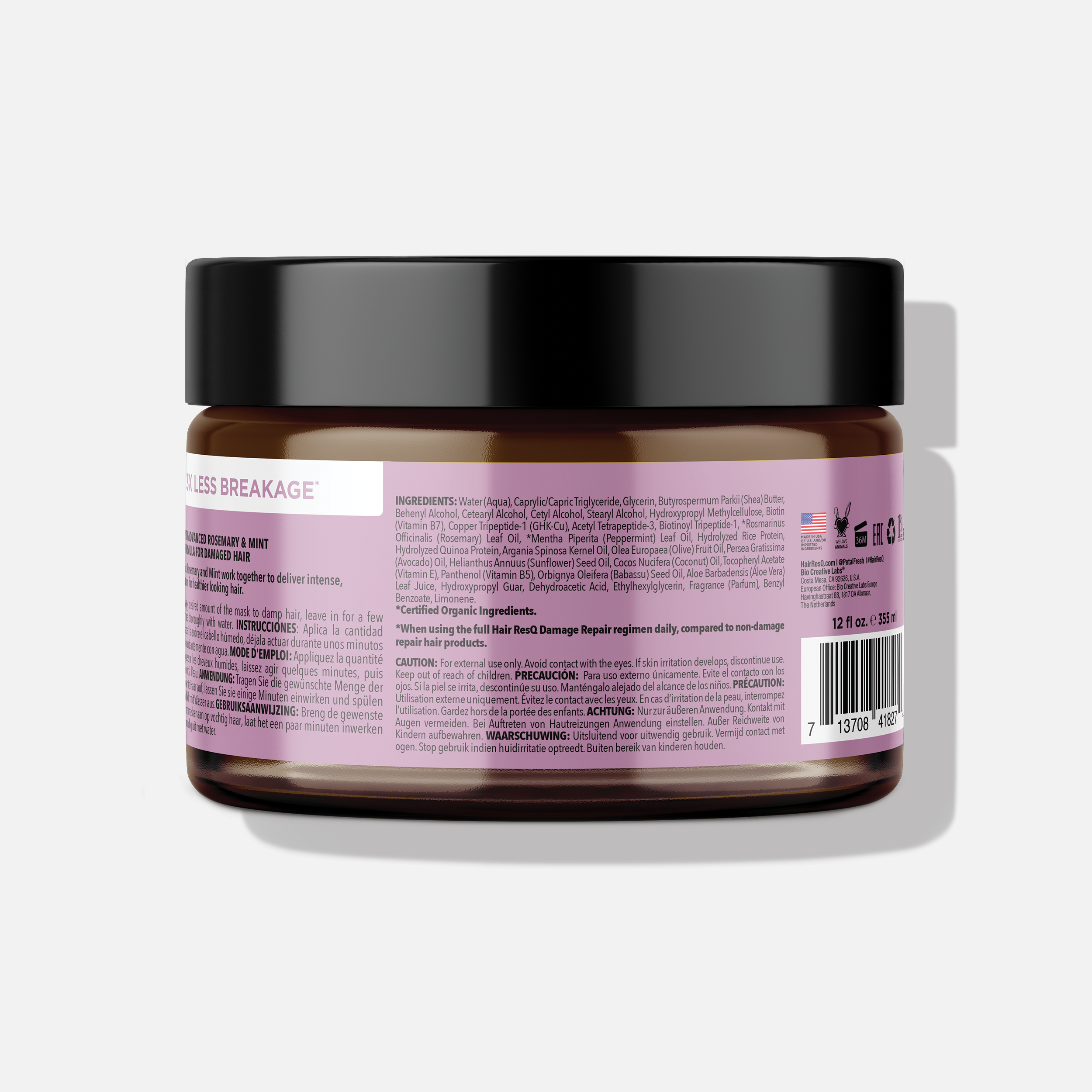 Hair ResQ Thickening Advanced Rosemary Mint Hair Mask, 12oz