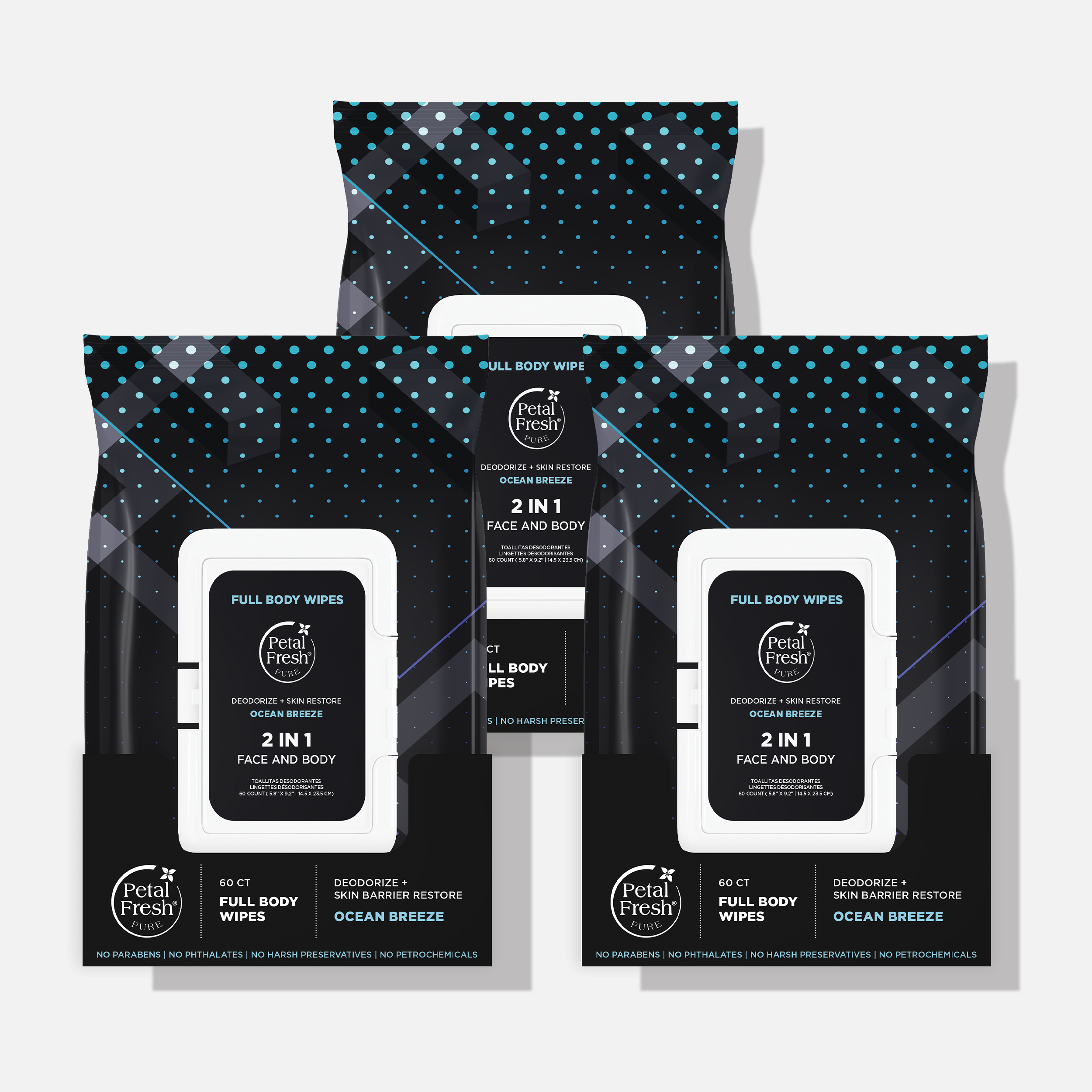 Ocean Breeze Deodorizing & Restoring Full Body Wipes
