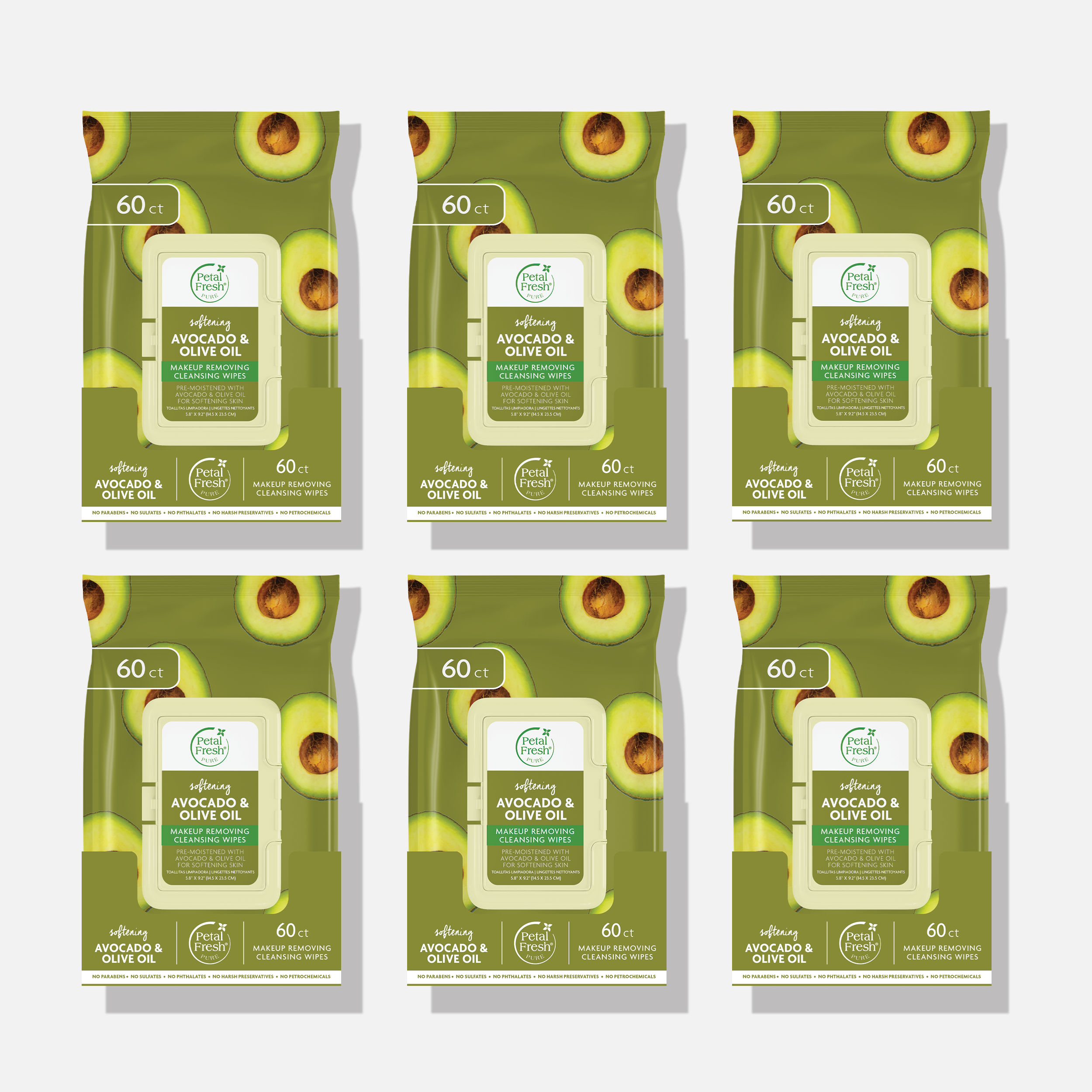 Softening Avocado & Olive Oil Makeup Removing Cleansing Wipes