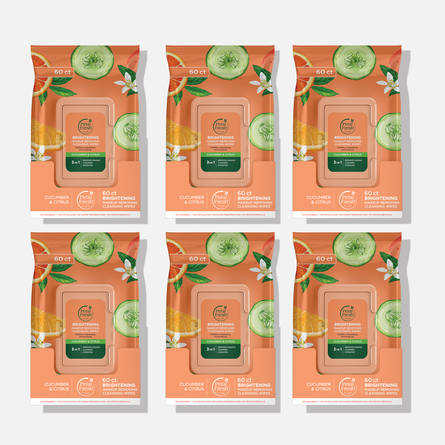 Brightening Cucumber & Citrus Makeup Removing Cleansing Wipes