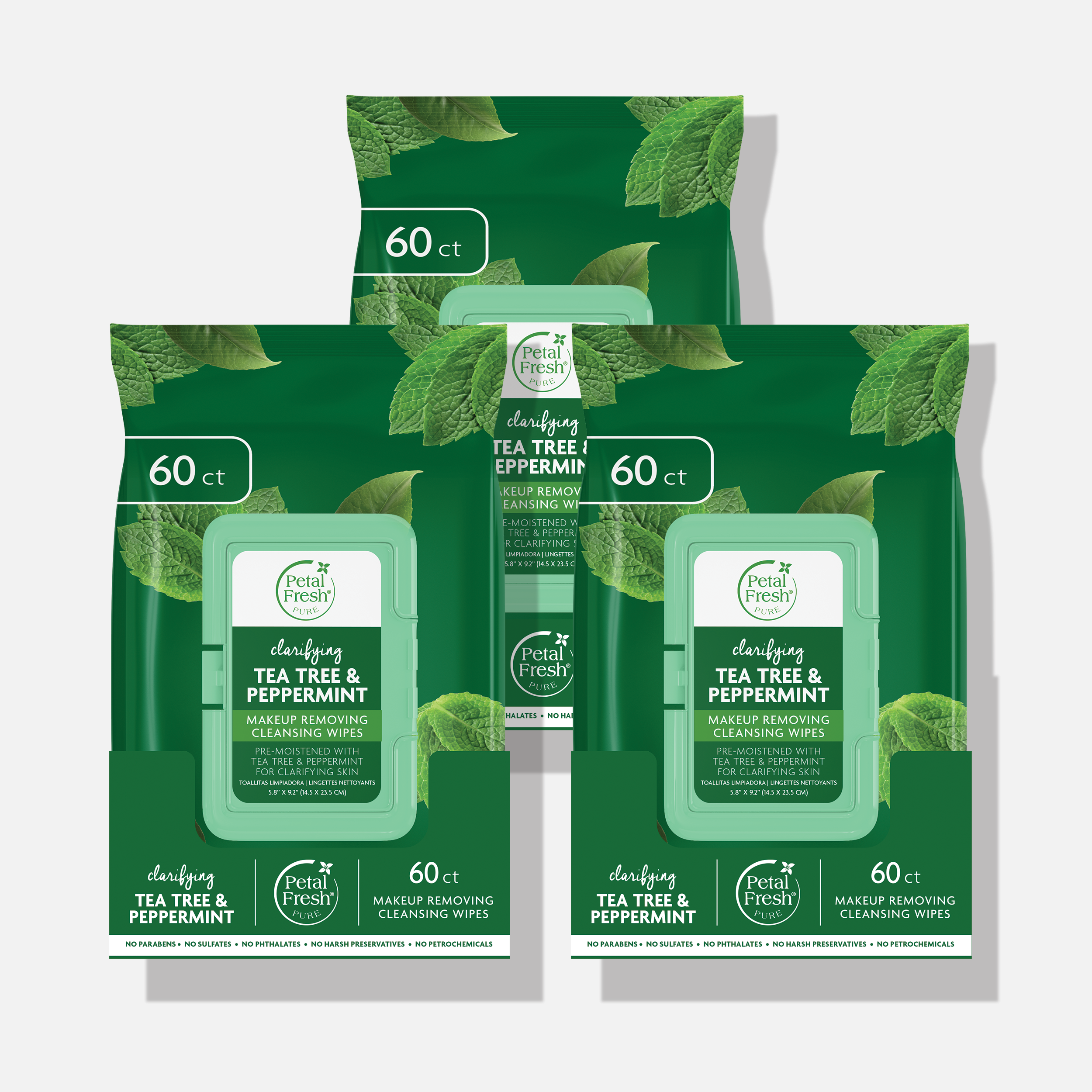 Clarifying Tea Tree & Peppermint Makeup Removing Cleansing Wipes