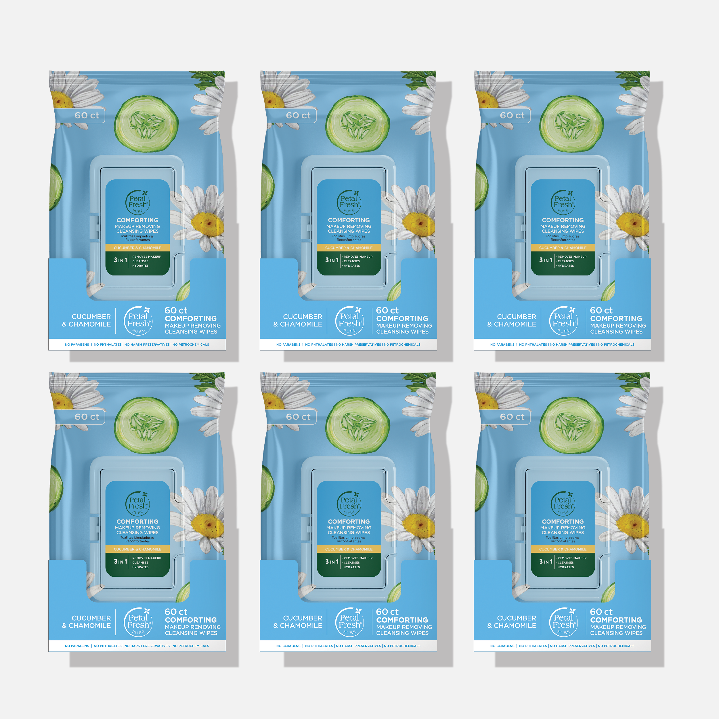 Comforting Cucumber & Chamomile Makeup Removing Cleansing Wipes