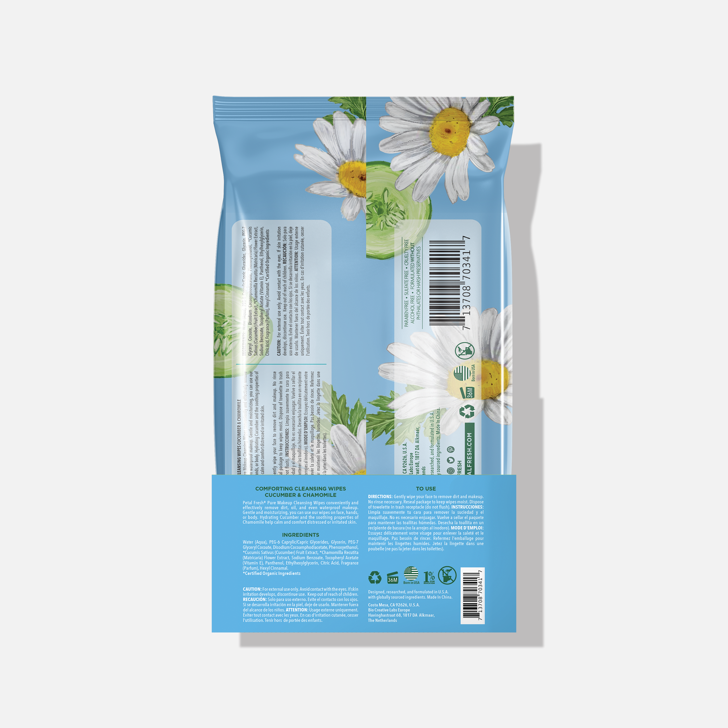 Comforting Cucumber & Chamomile Makeup Removing Cleansing Wipes
