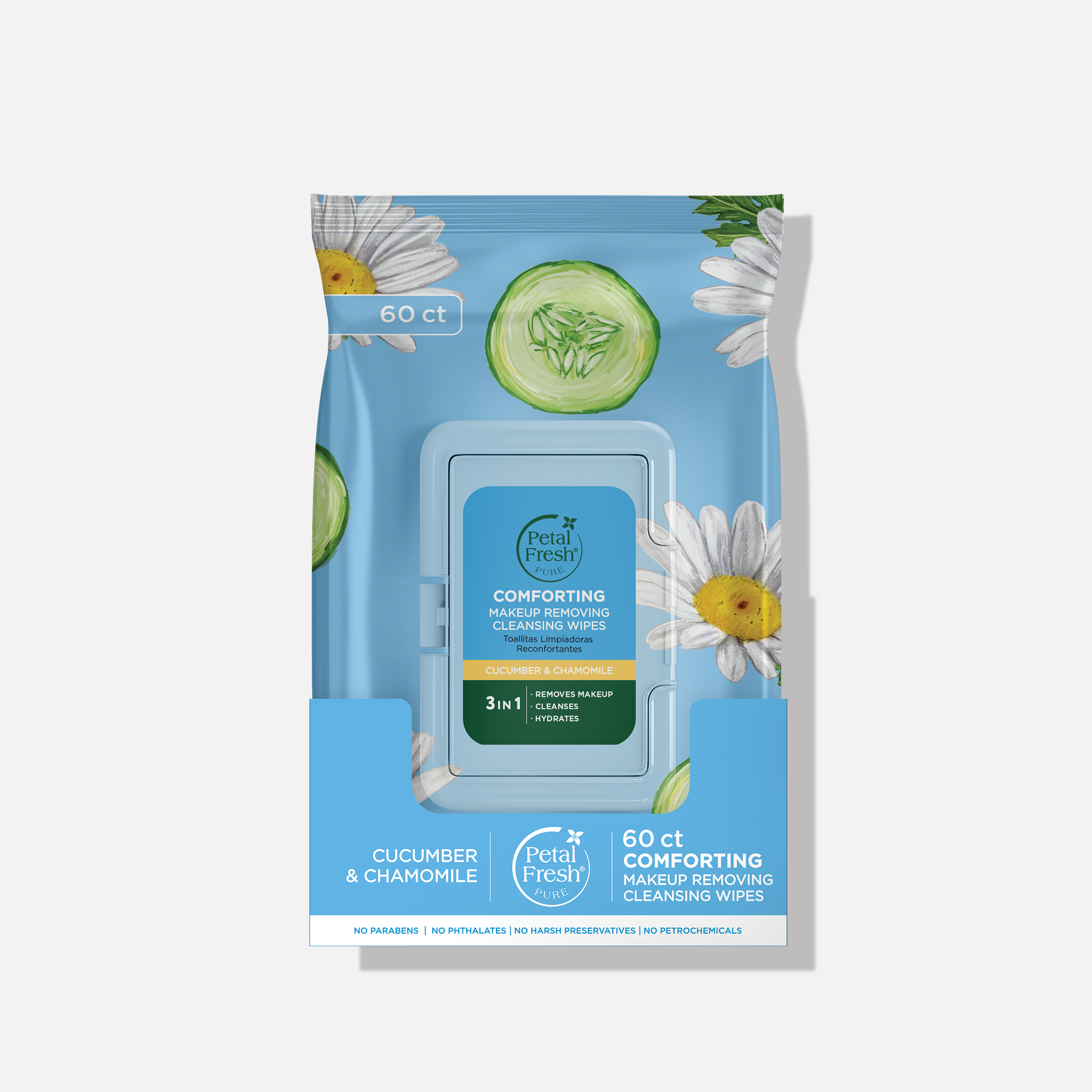 Comforting Cucumber & Chamomile Makeup Removing Cleansing Wipes