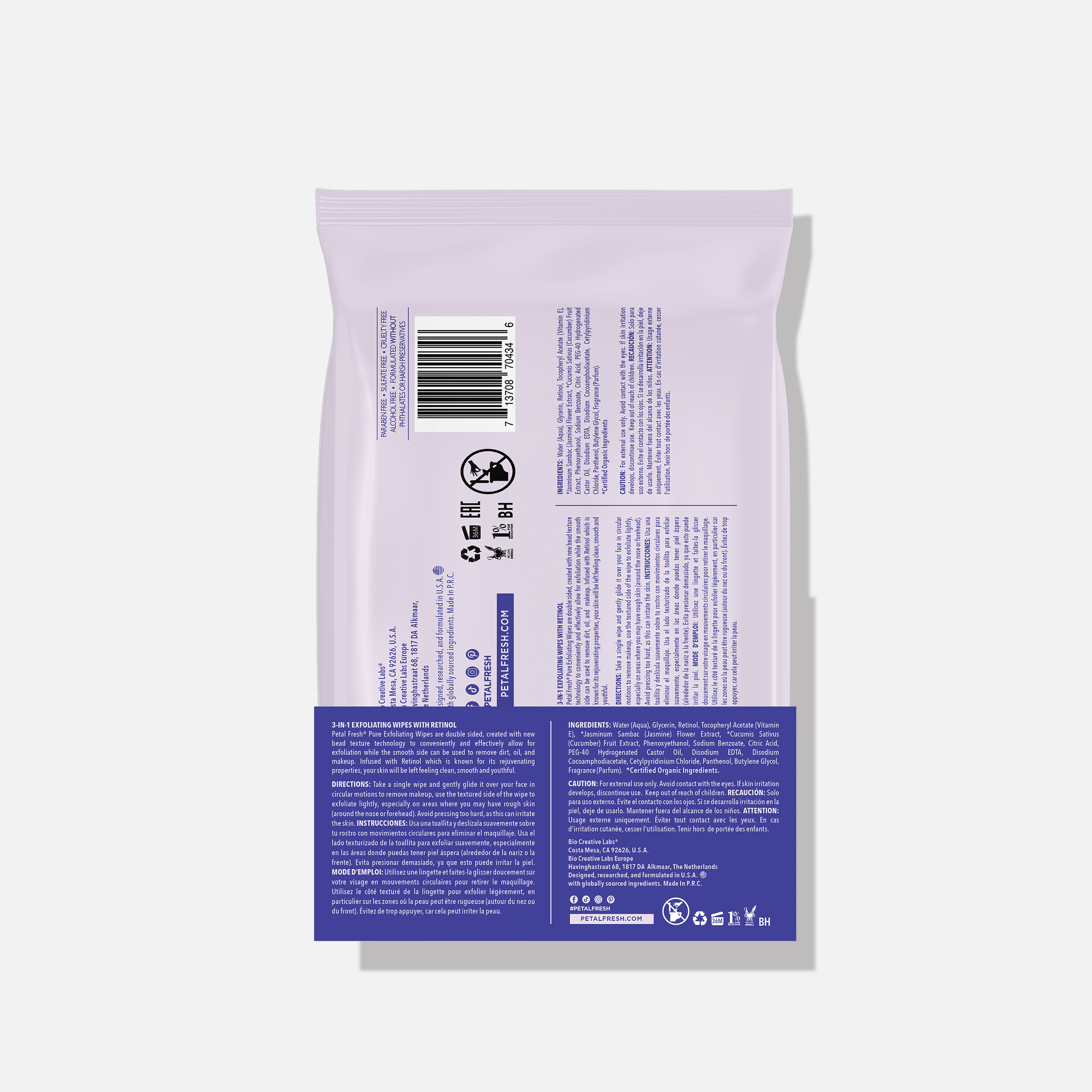 Rejuvenating Retinol Exfoliating Wipes