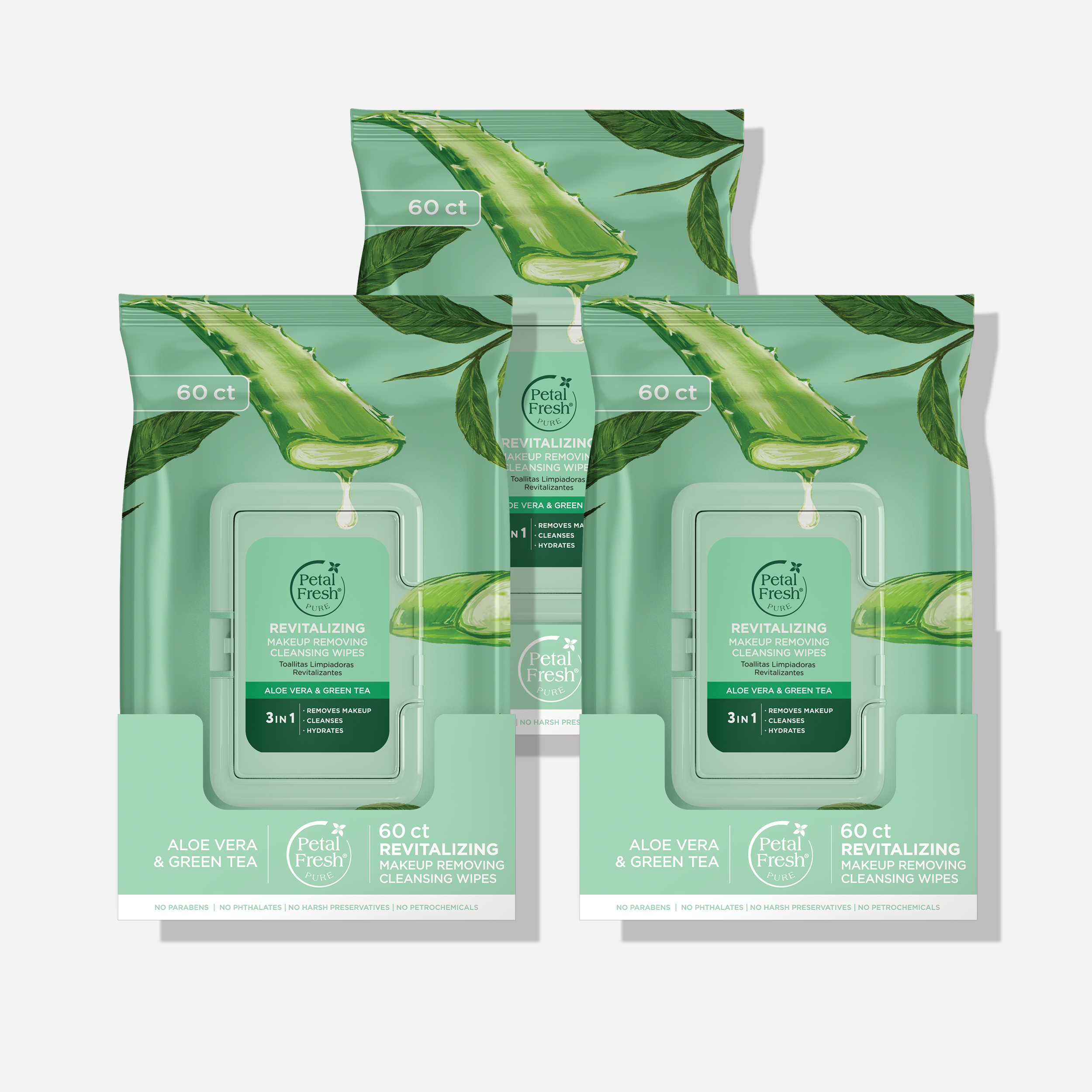 Revitalizing Aloe Vera & Green Tea Makeup Removing Cleansing Wipes