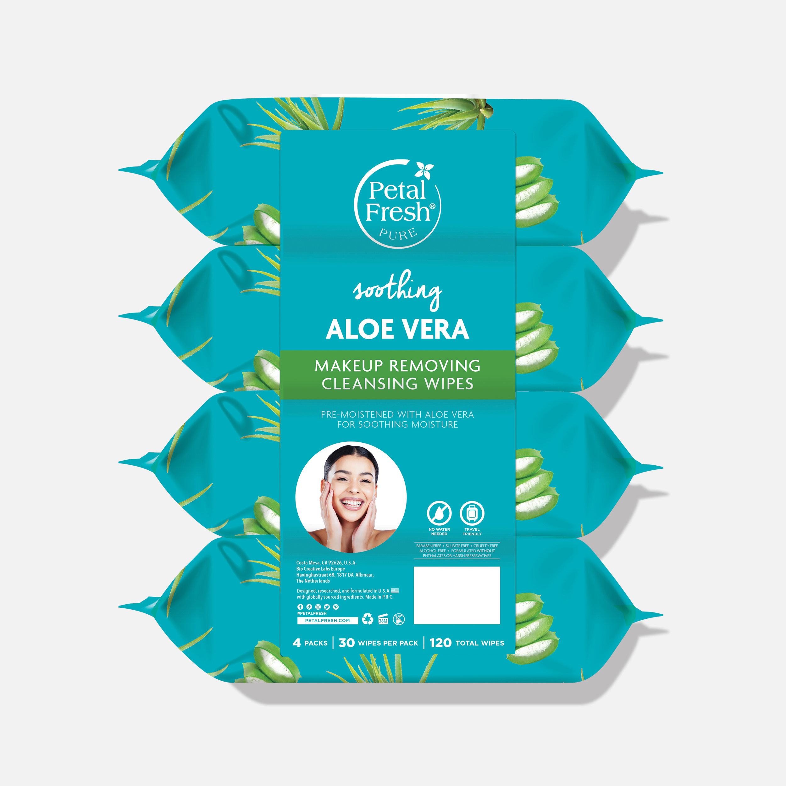 Soothing Aloe Vera Makeup Removing Cleansing Wipes