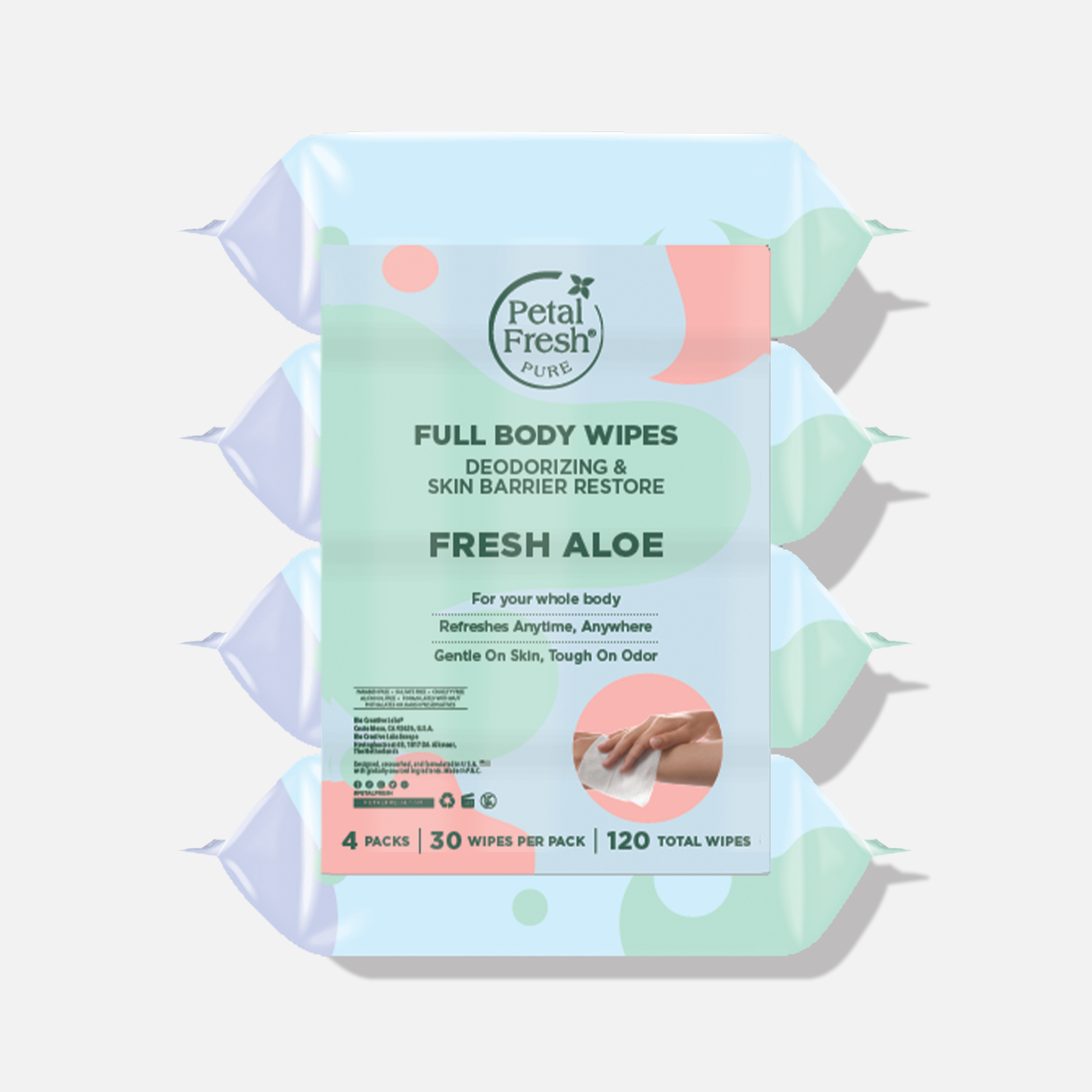 Fresh Aloe Deodorizing & Restoring Full Body Wipes
