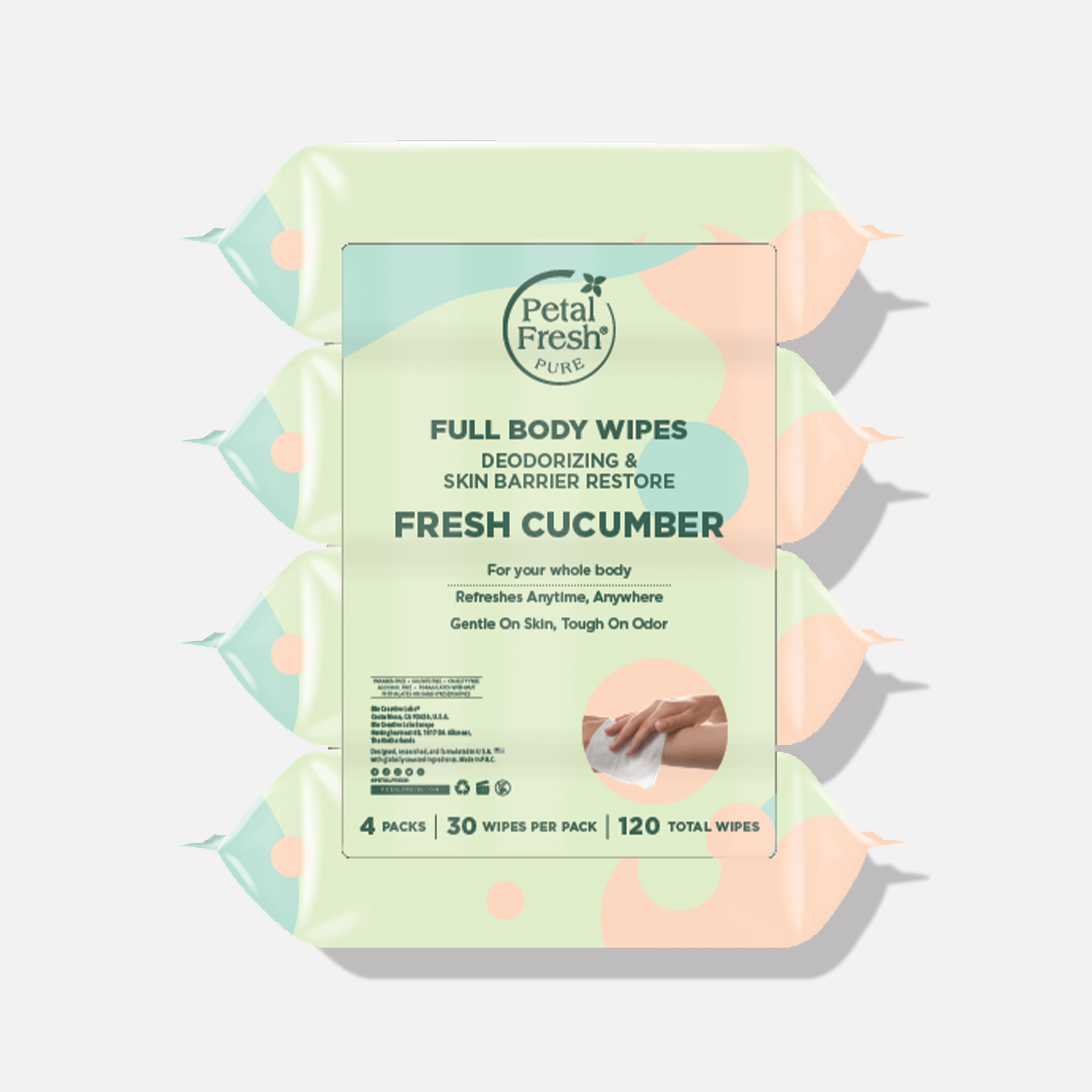 Fresh Cucumber Deodorizing & Restoring Full Body Wipes