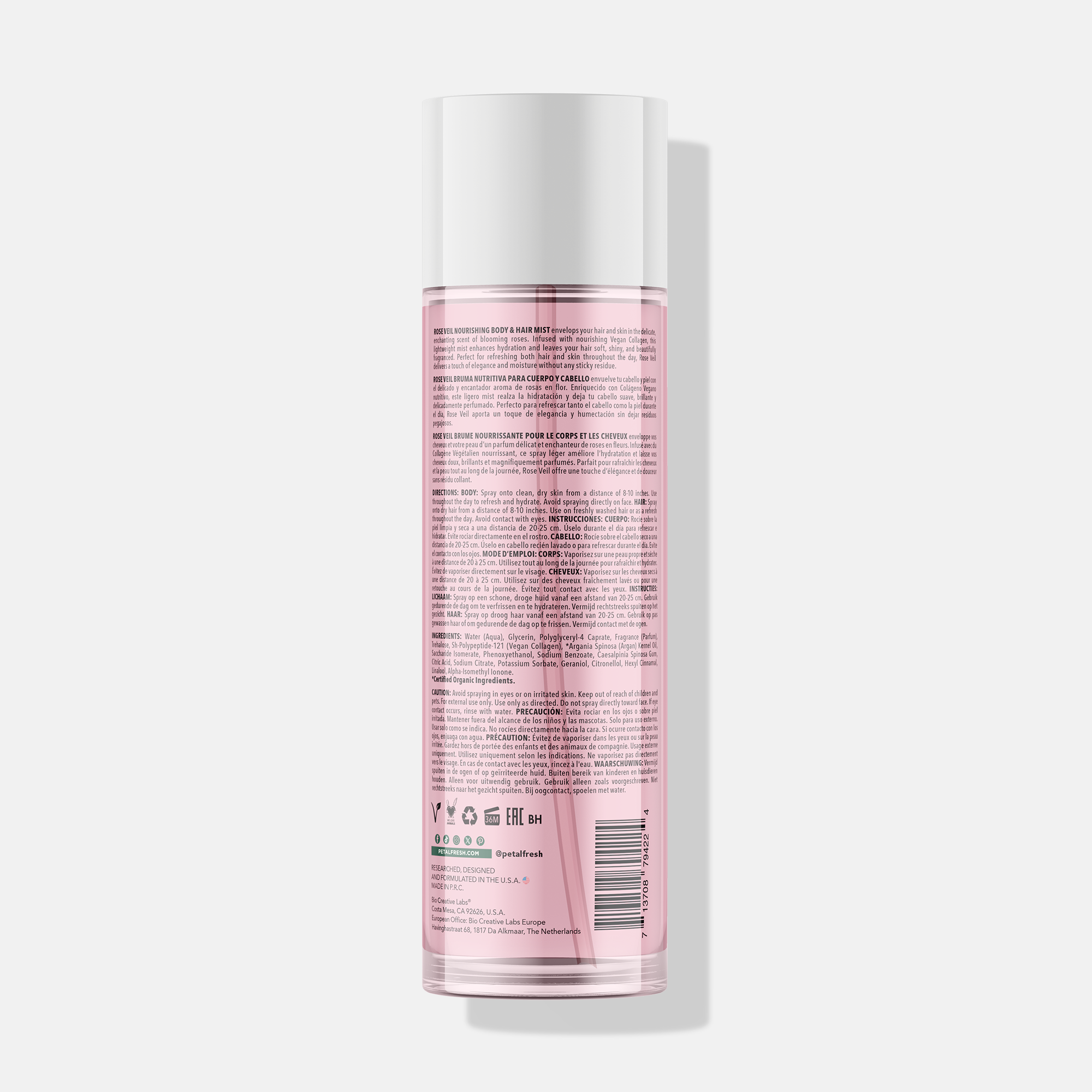 Petal Fresh Rose Veil Nourishing Body & Hair Mist with Collagen