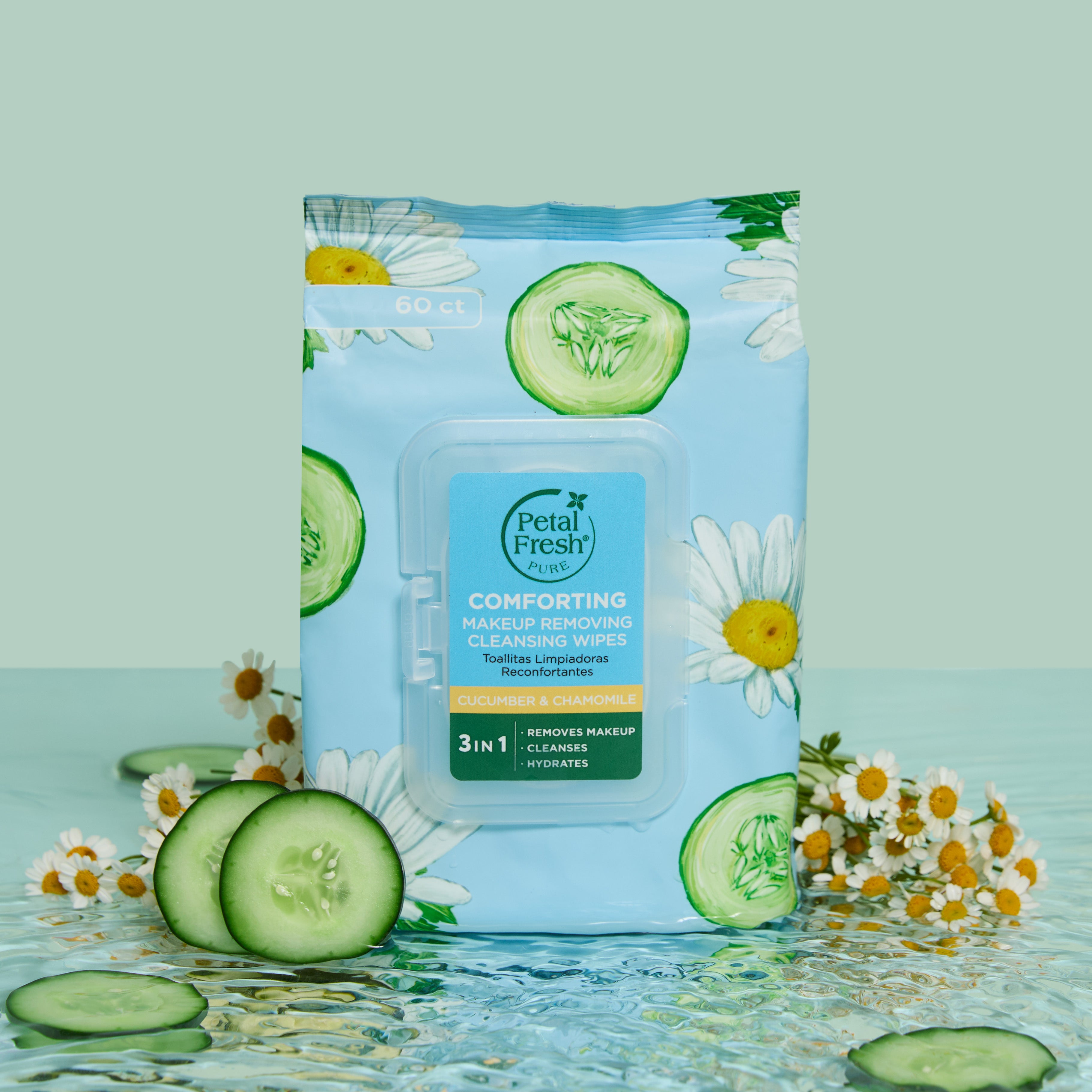 Comforting Cucumber & Chamomile Makeup Removing Cleansing Wipes