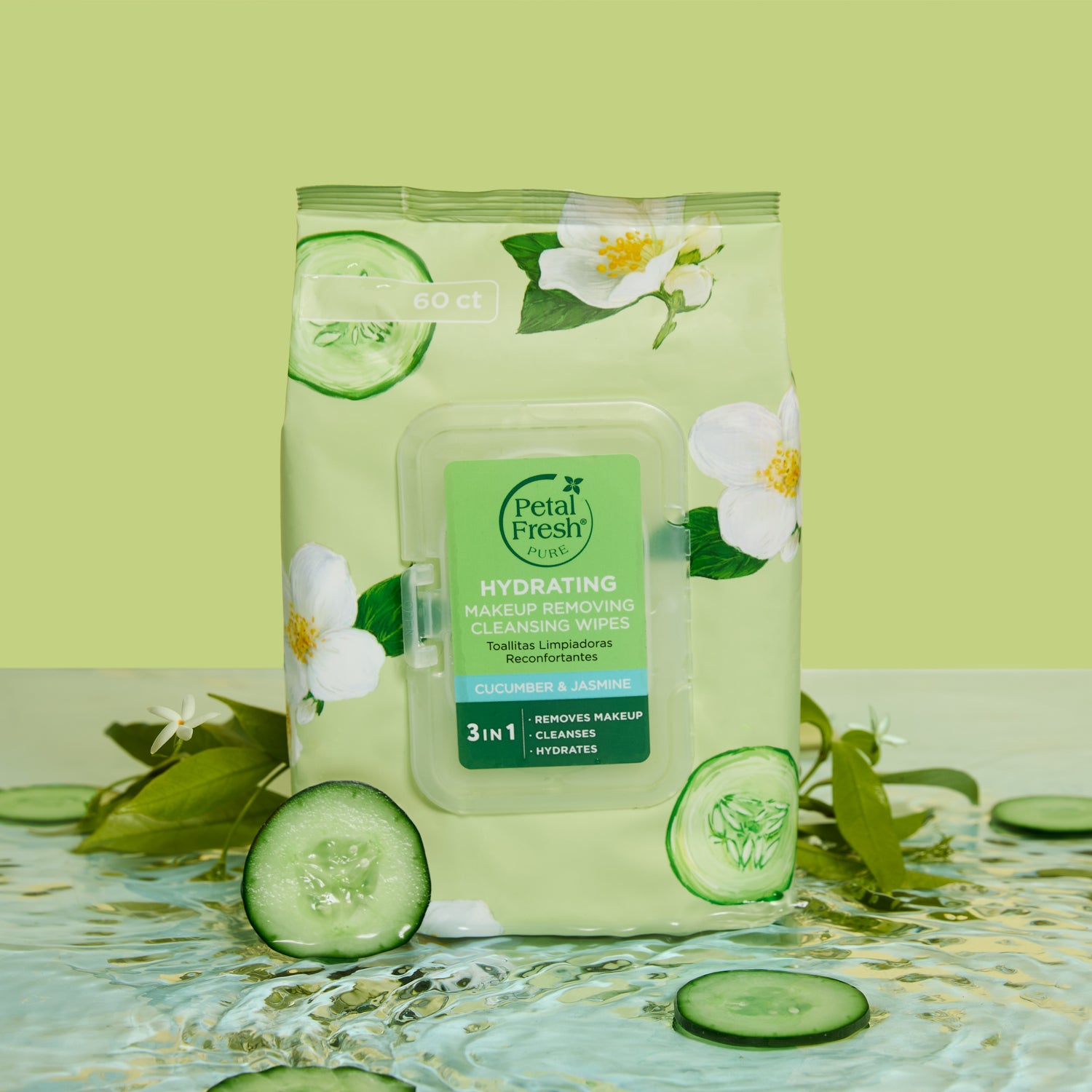 Hydrating Cucumber & Jasmine Makeup Removing Cleansing Wipes