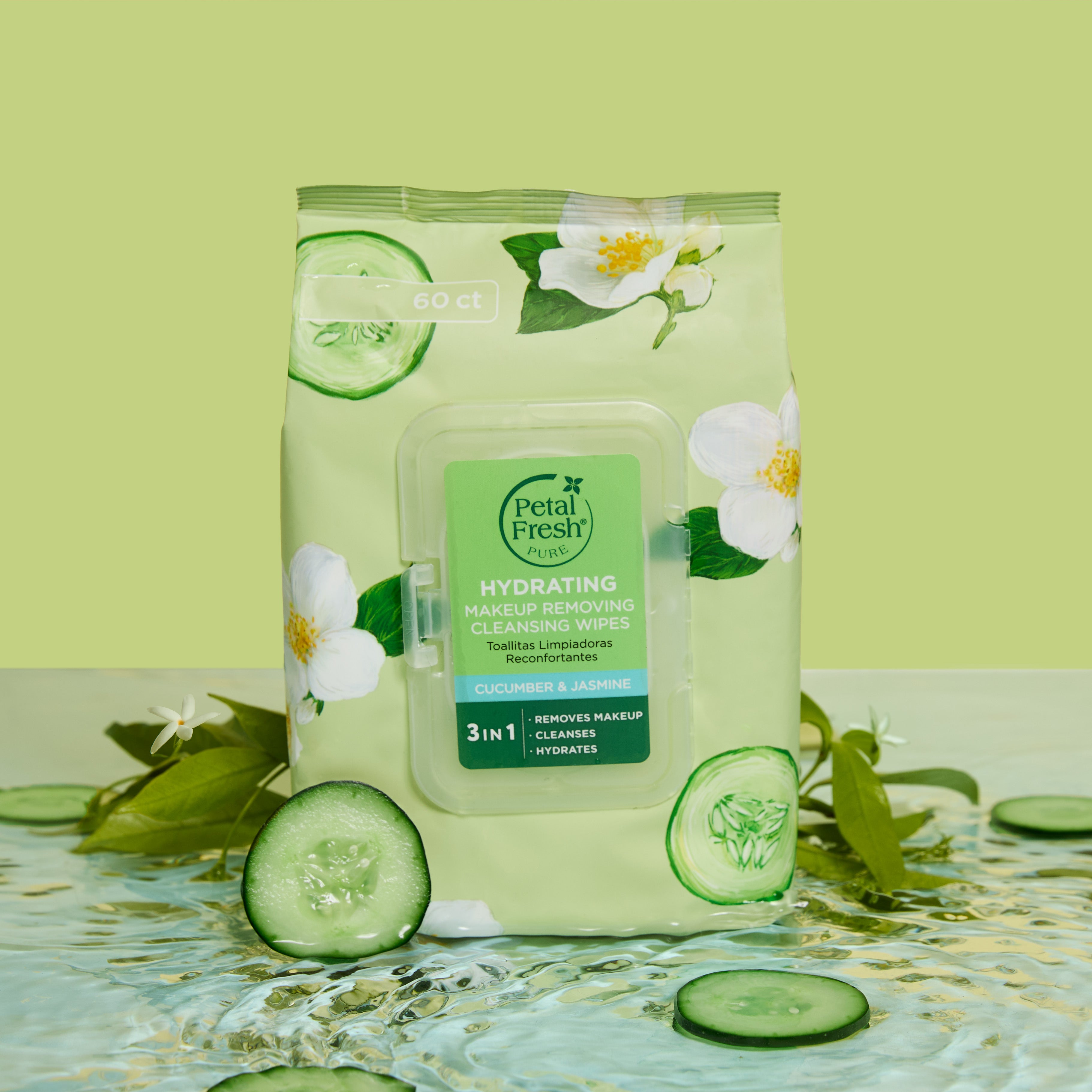 Hydrating Cucumber & Jasmine Makeup Removing Cleansing Wipes