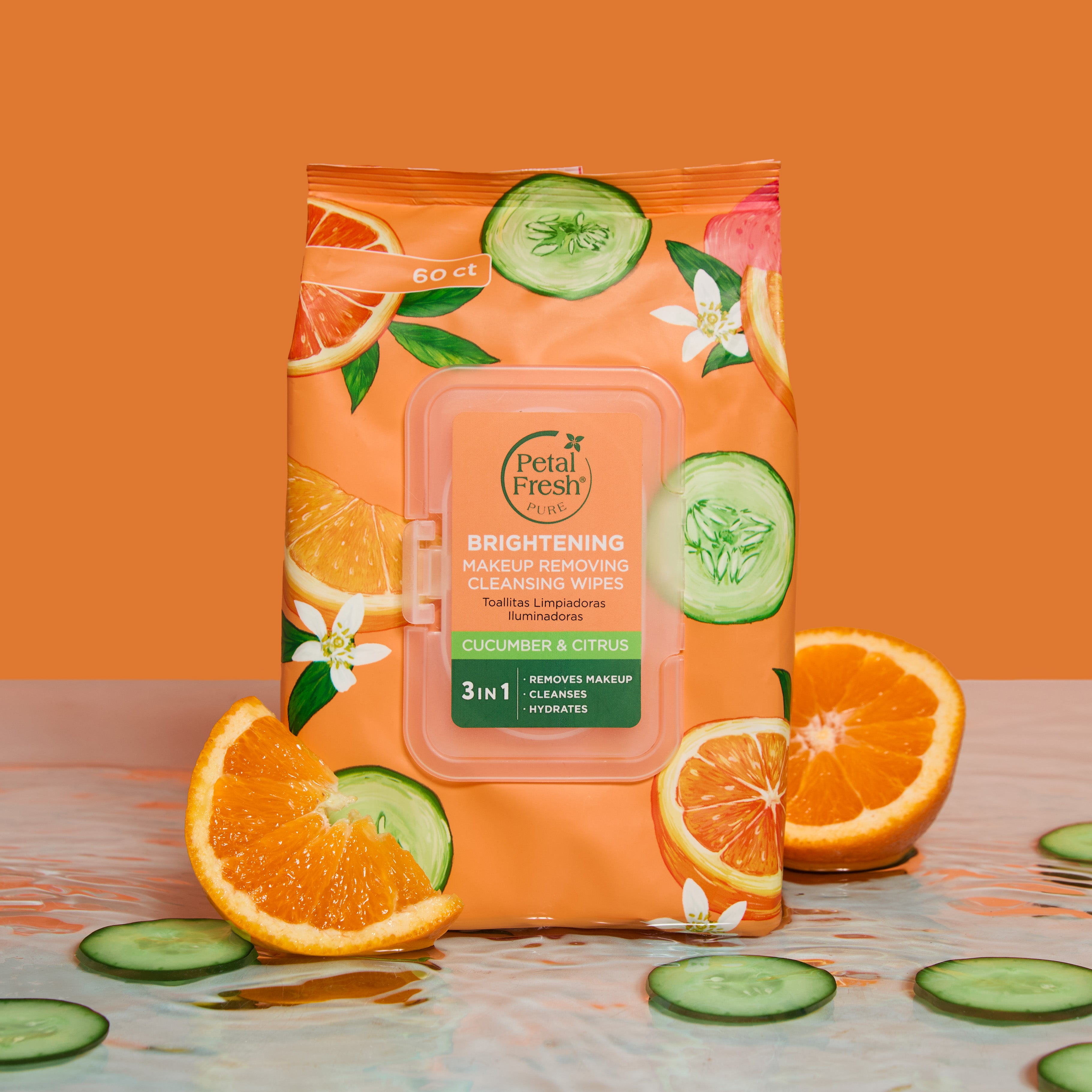 Brightening Cucumber & Citrus Makeup Removing Cleansing Wipes