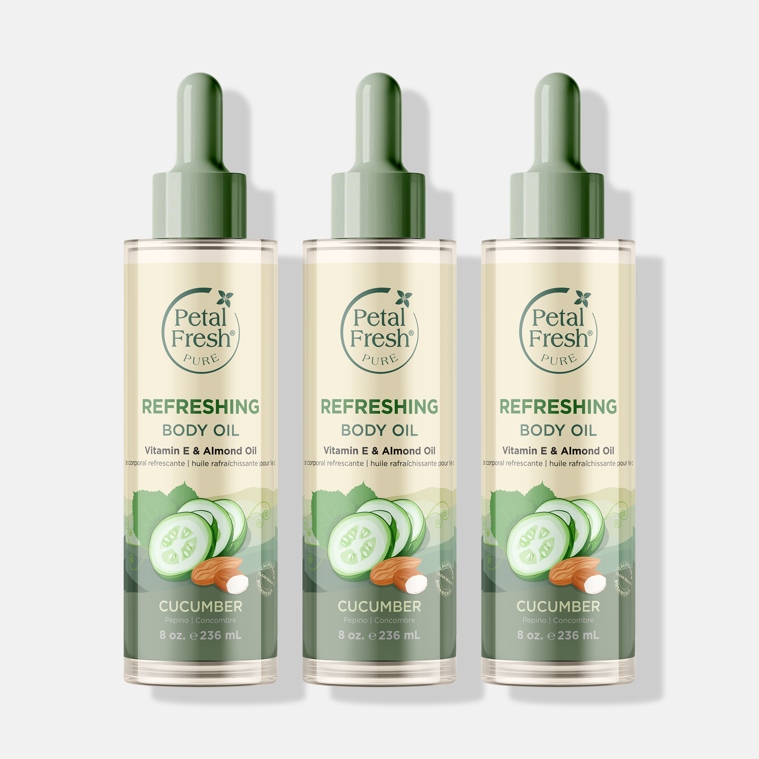 Refreshing Body Oil with Cucumber, 8oz