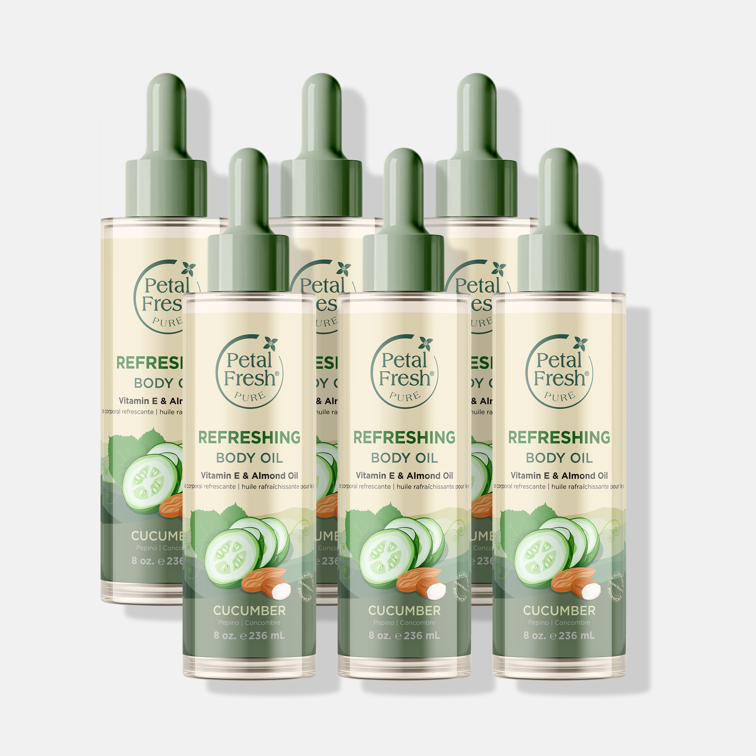Refreshing Body Oil with Cucumber, 8oz