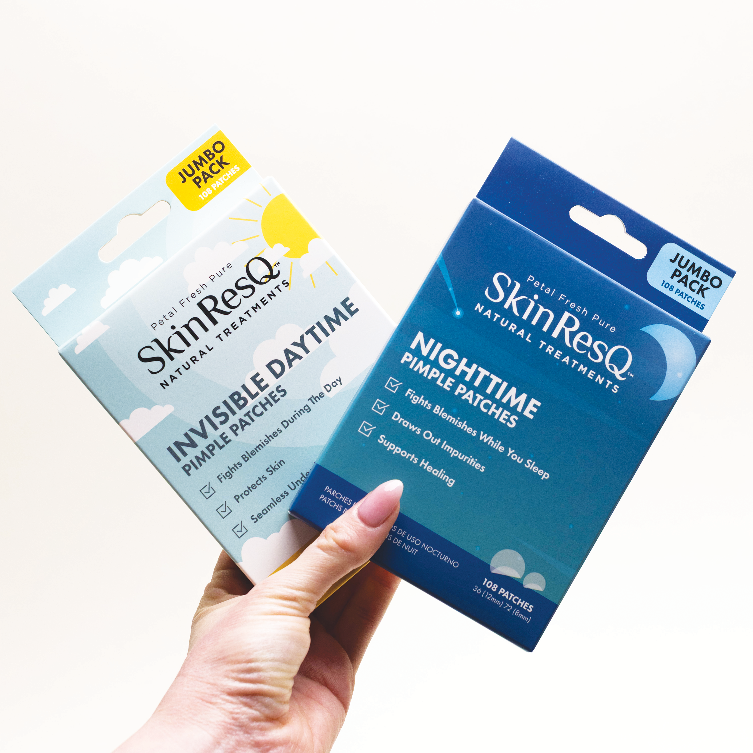 Skin ResQ Invisible Daytime Pimple Patches – Jumbo Pack (108 Count)