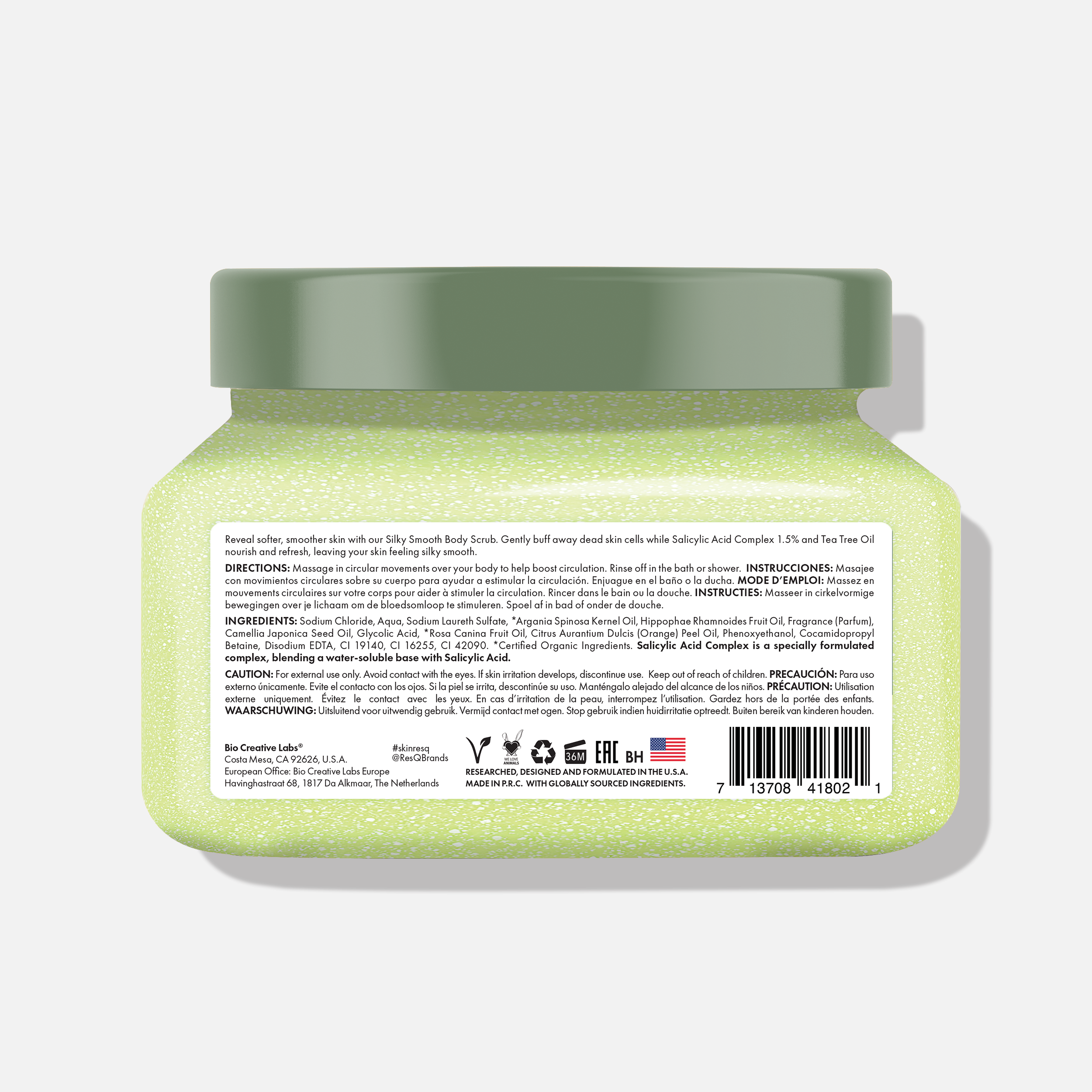 Skin ResQ Silky Smooth Body Scrub, 16oz