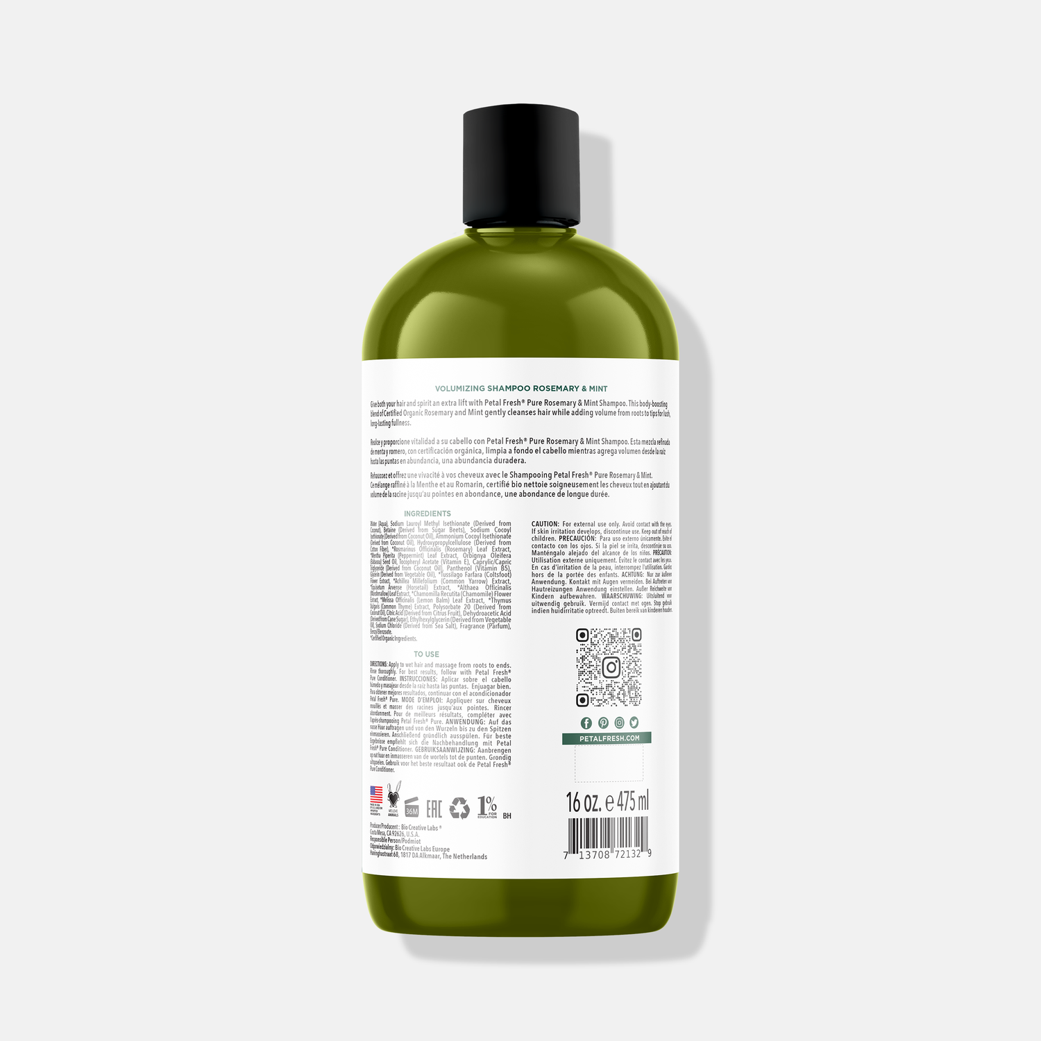 Volumizing Shampoo with Rosemary and Mint