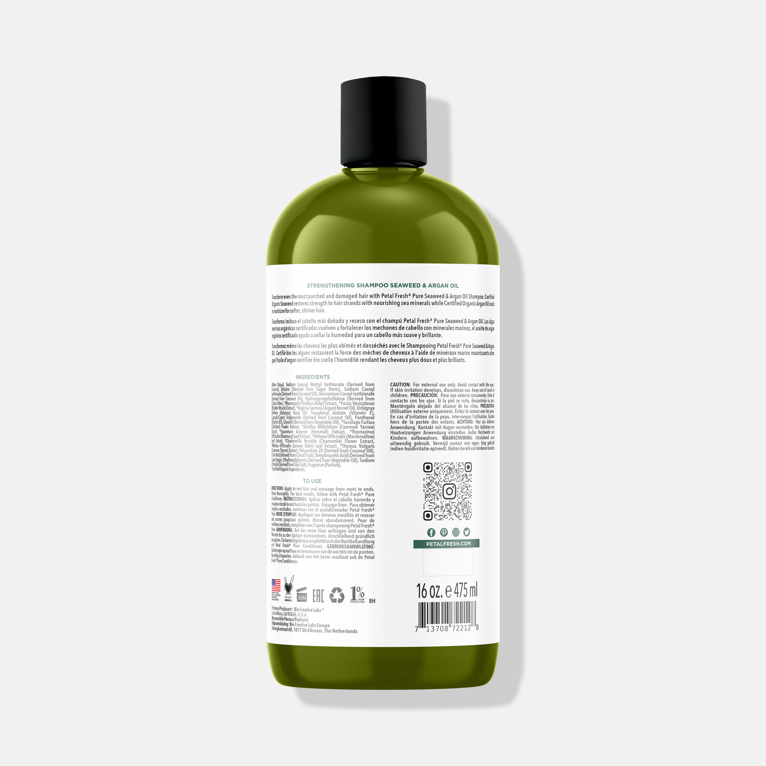 Strengthening Shampoo with Seaweed and Argan Oil