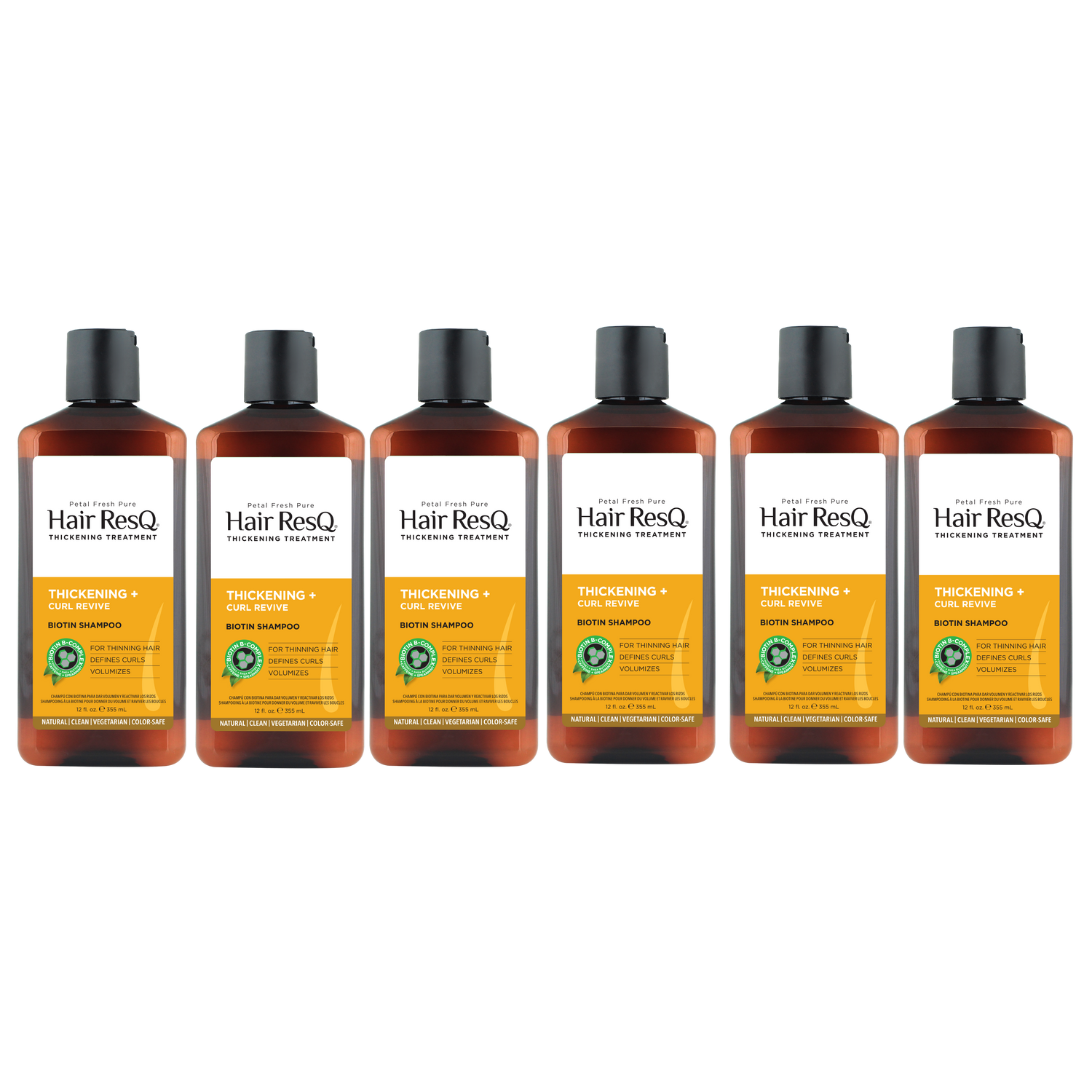 Hair ResQ Thickening Treatment Curl Revive Shampoo with Biotin