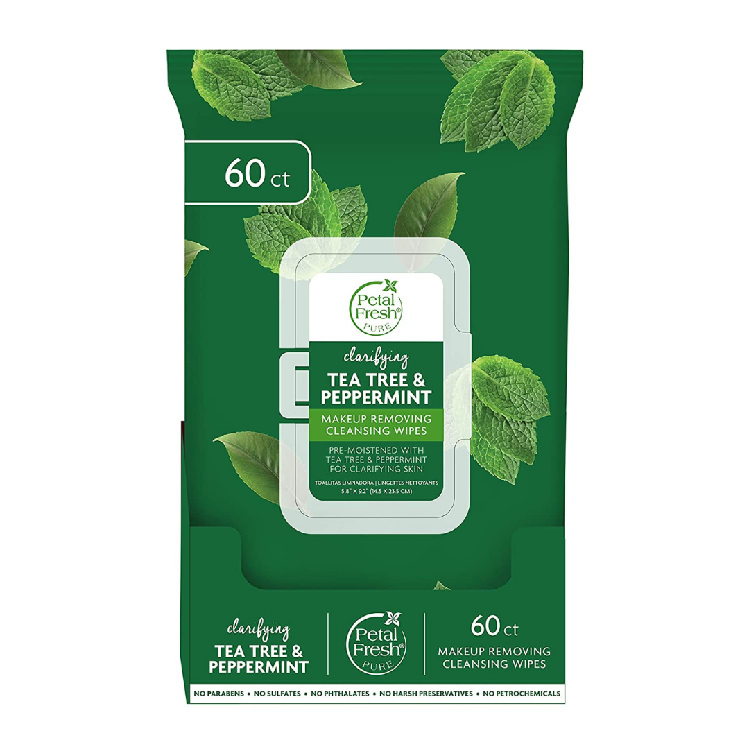 Clarifying Tea Tree &amp; Peppermint Makeup Removing Cleansing Wipes