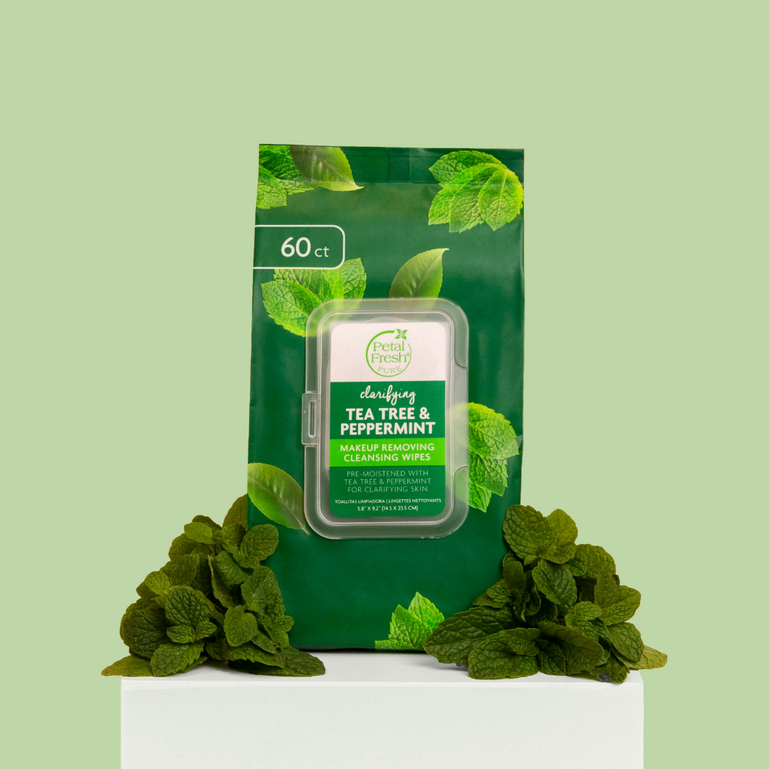 Clarifying Tea Tree & Peppermint Makeup Removing Cleansing Wipes