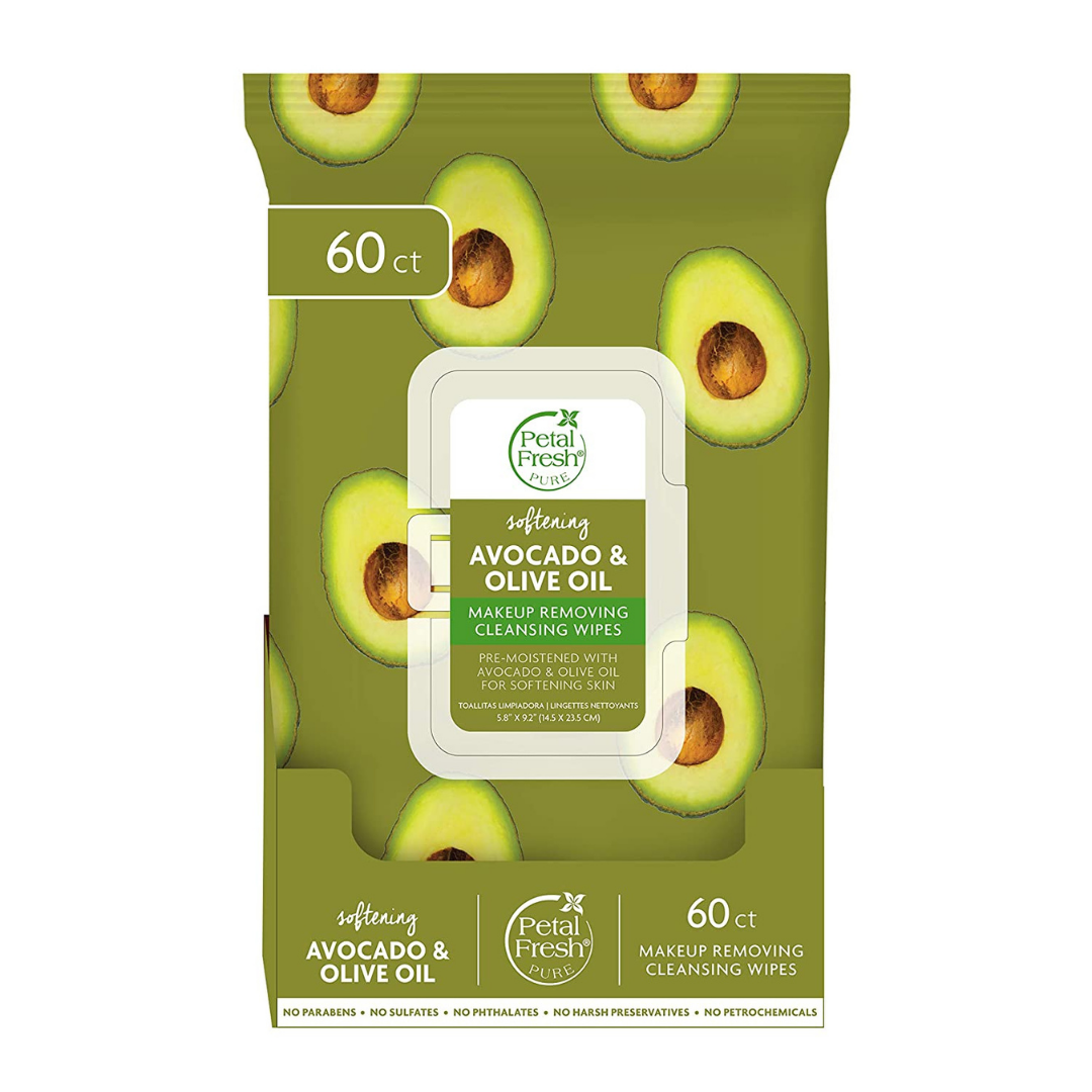 Softening Avocado &amp; Olive Oil Makeup Removing Cleansing Wipes