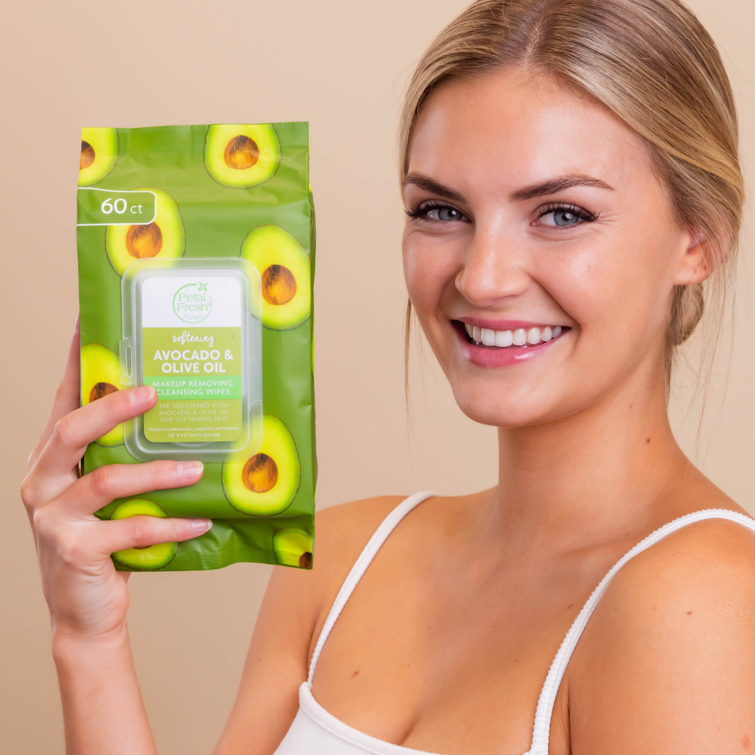 Softening Avocado &amp; Olive Oil Makeup Removing Cleansing Wipes