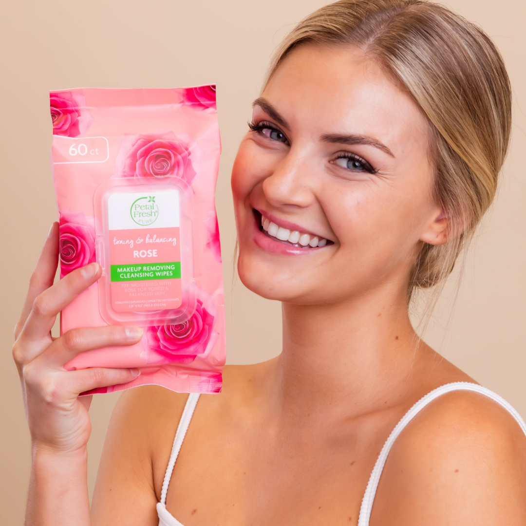 Toning &amp; Balancing Rose Makeup Removing Cleansing Wipes