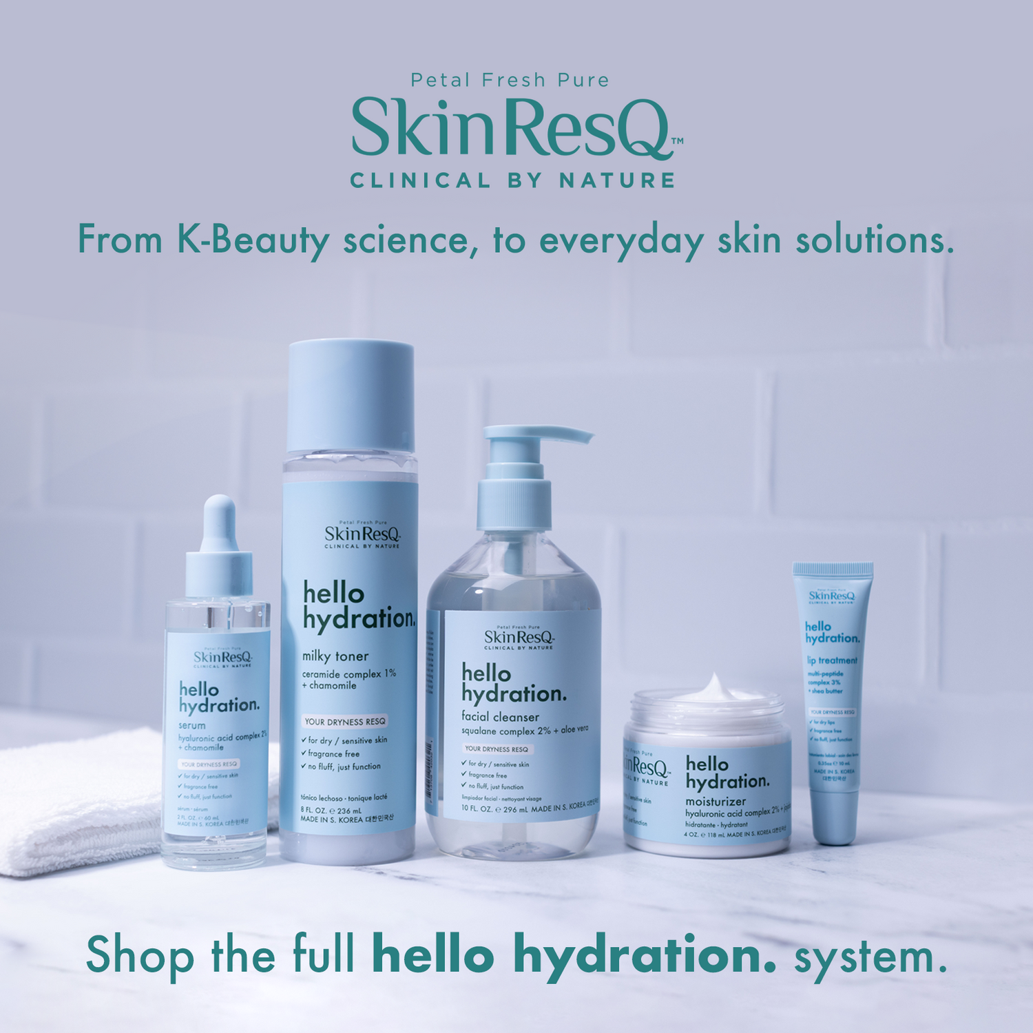 Skin ResQ Hello Hydration Facial Cleanser, 10oz