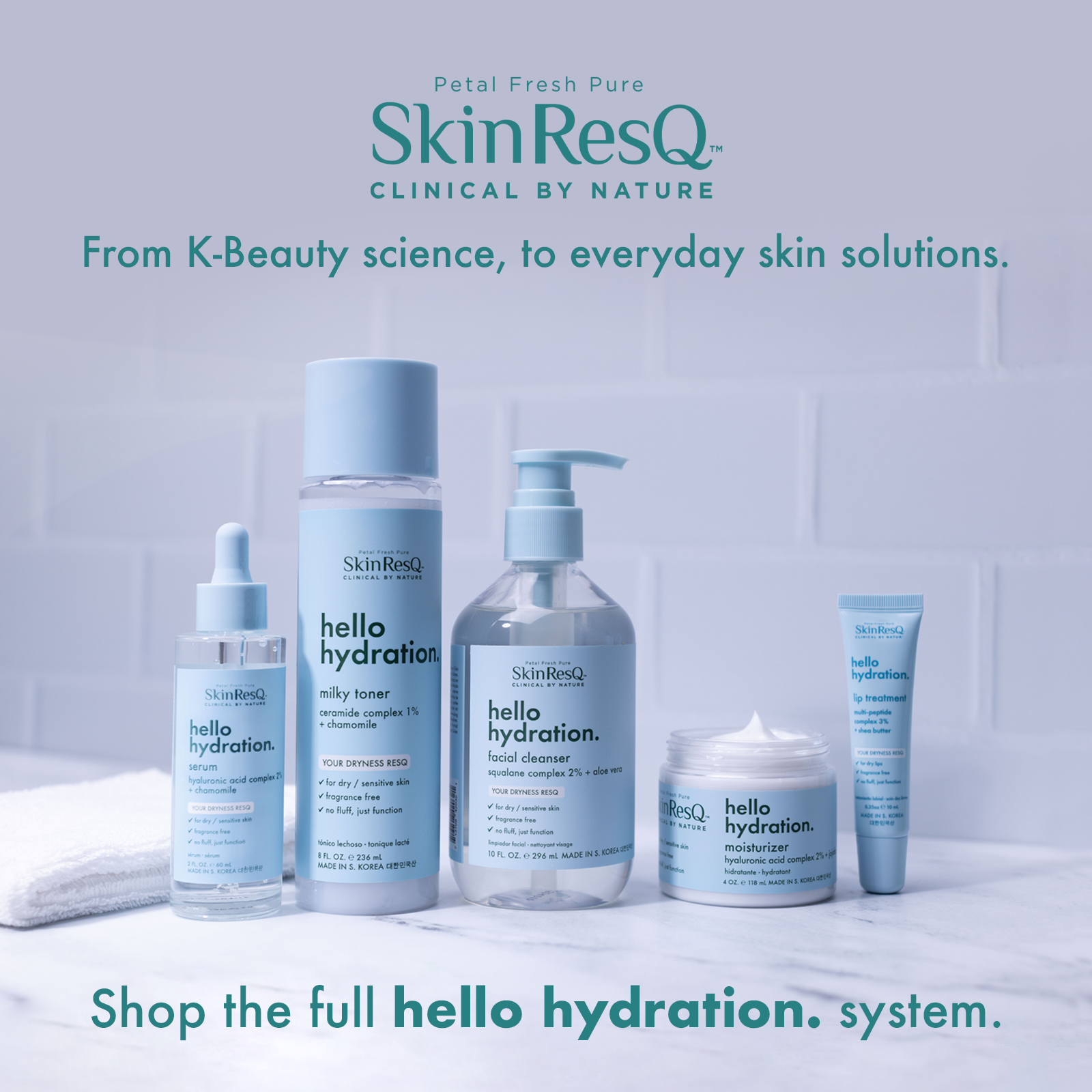 Skin ResQ Hello Hydration Facial Cleanser, 10oz