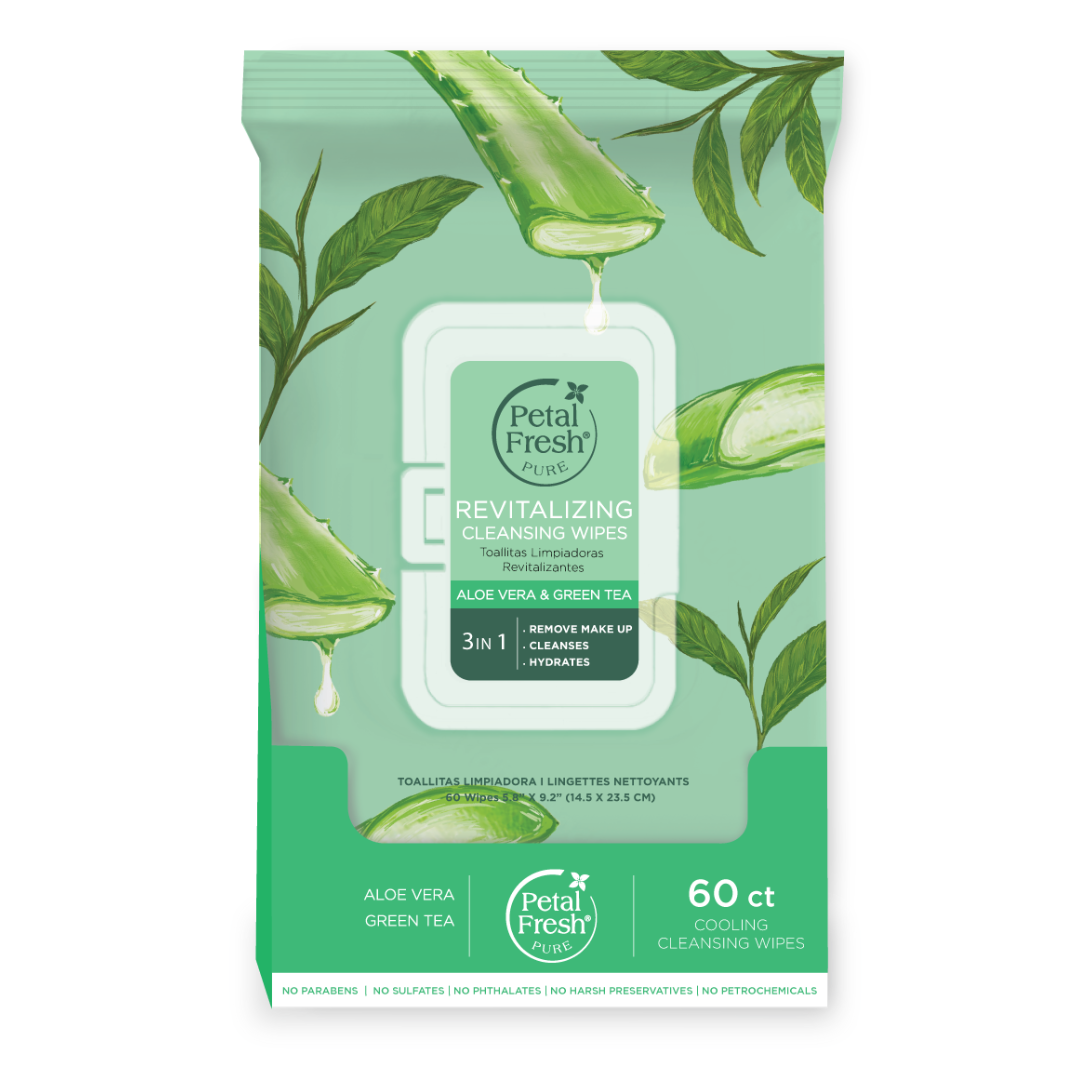 Revitalizing Aloe Vera &amp; Green Tea Makeup Removing Cleansing Wipes