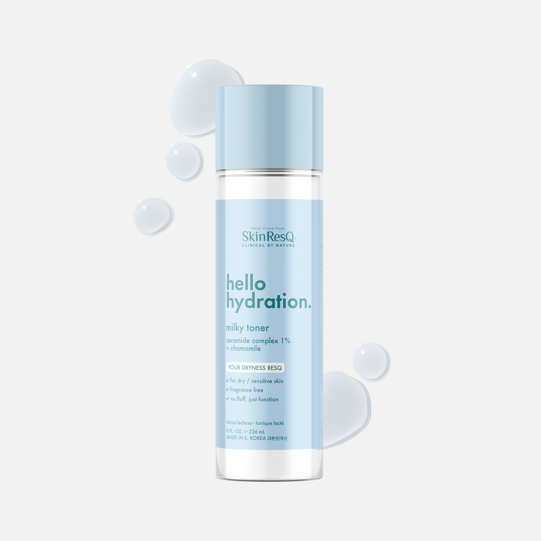Skin ResQ Hello Hydration Facial Milky Toner, 8 oz