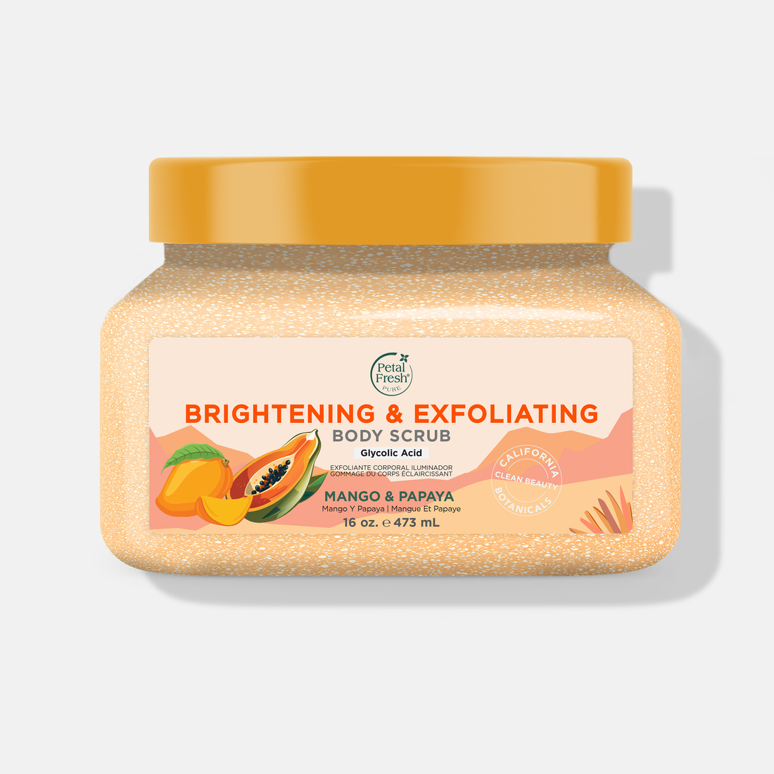 Brightening Body Scrub with Mango &amp; Papaya, 16oz