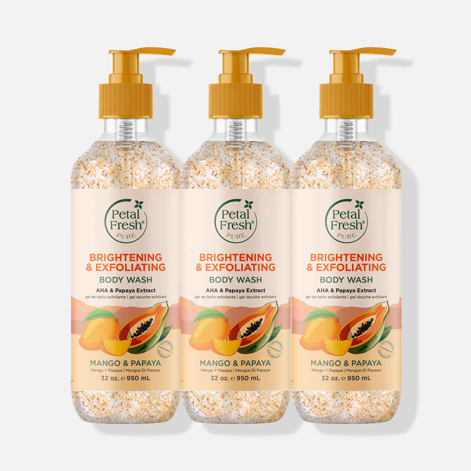 Brightening &amp; Exfoliating Mango &amp; Papaya Body Wash, 32oz
