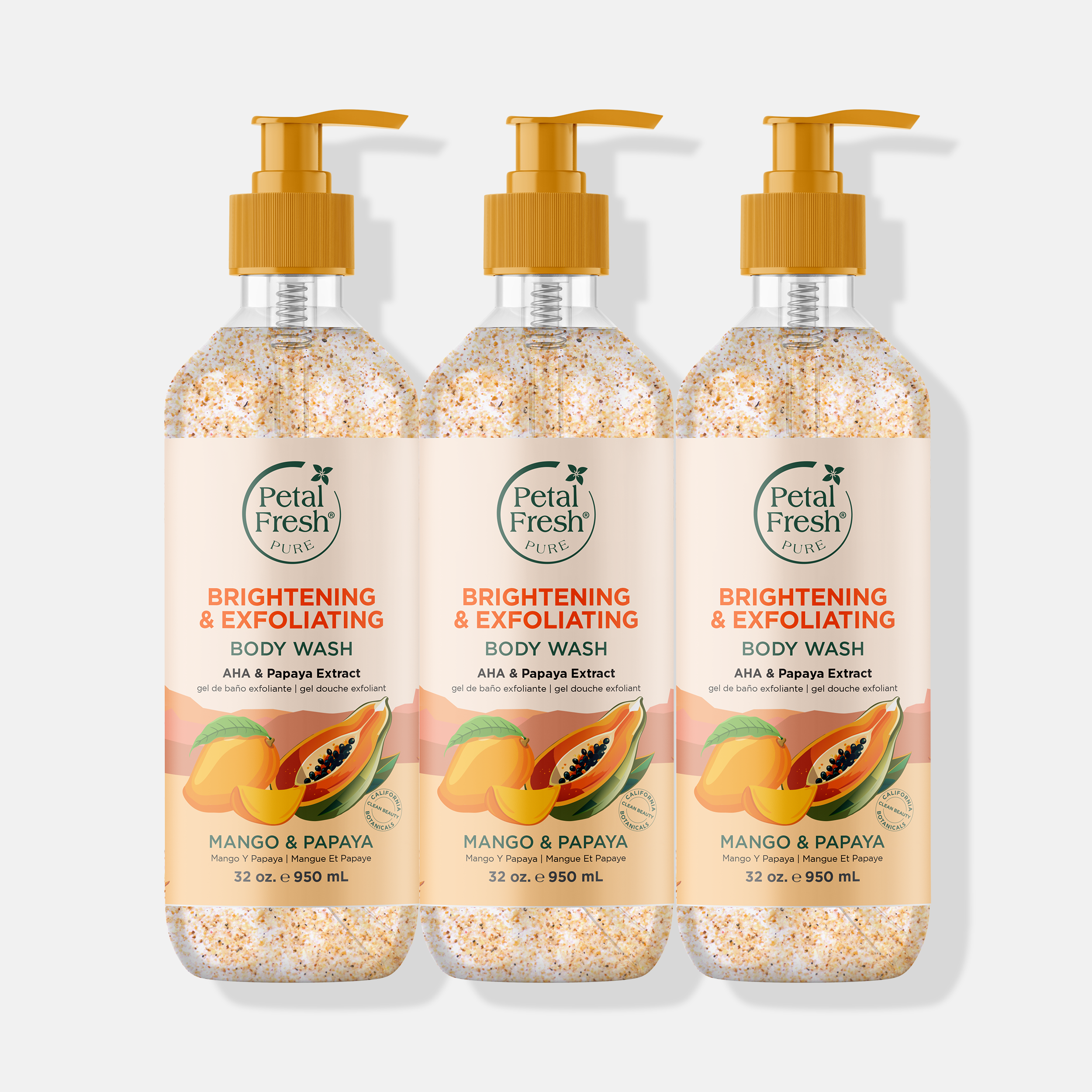 Brightening &amp; Exfoliating Mango &amp; Papaya Body Wash, 32oz
