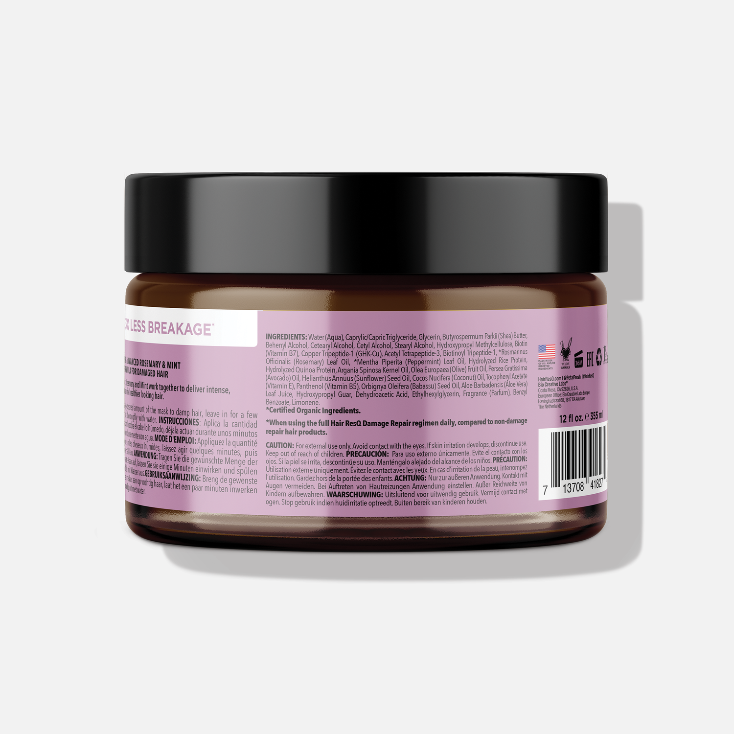 Hair ResQ Thickening Advanced Rosemary Mint Hair Mask, 12oz