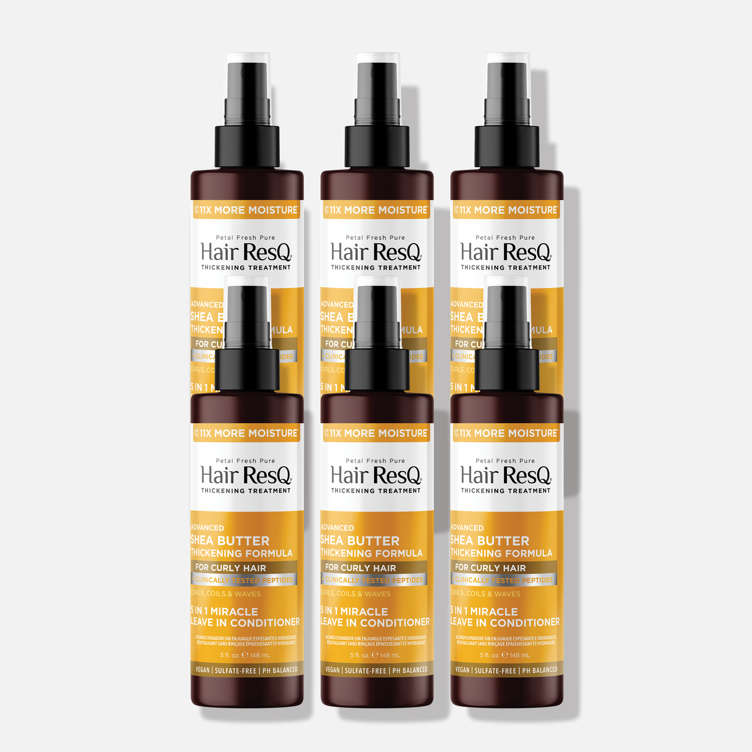 Hair ResQ Advanced Shea Butter 5 in 1 Miracle Leave-In Conditioner, 5oz